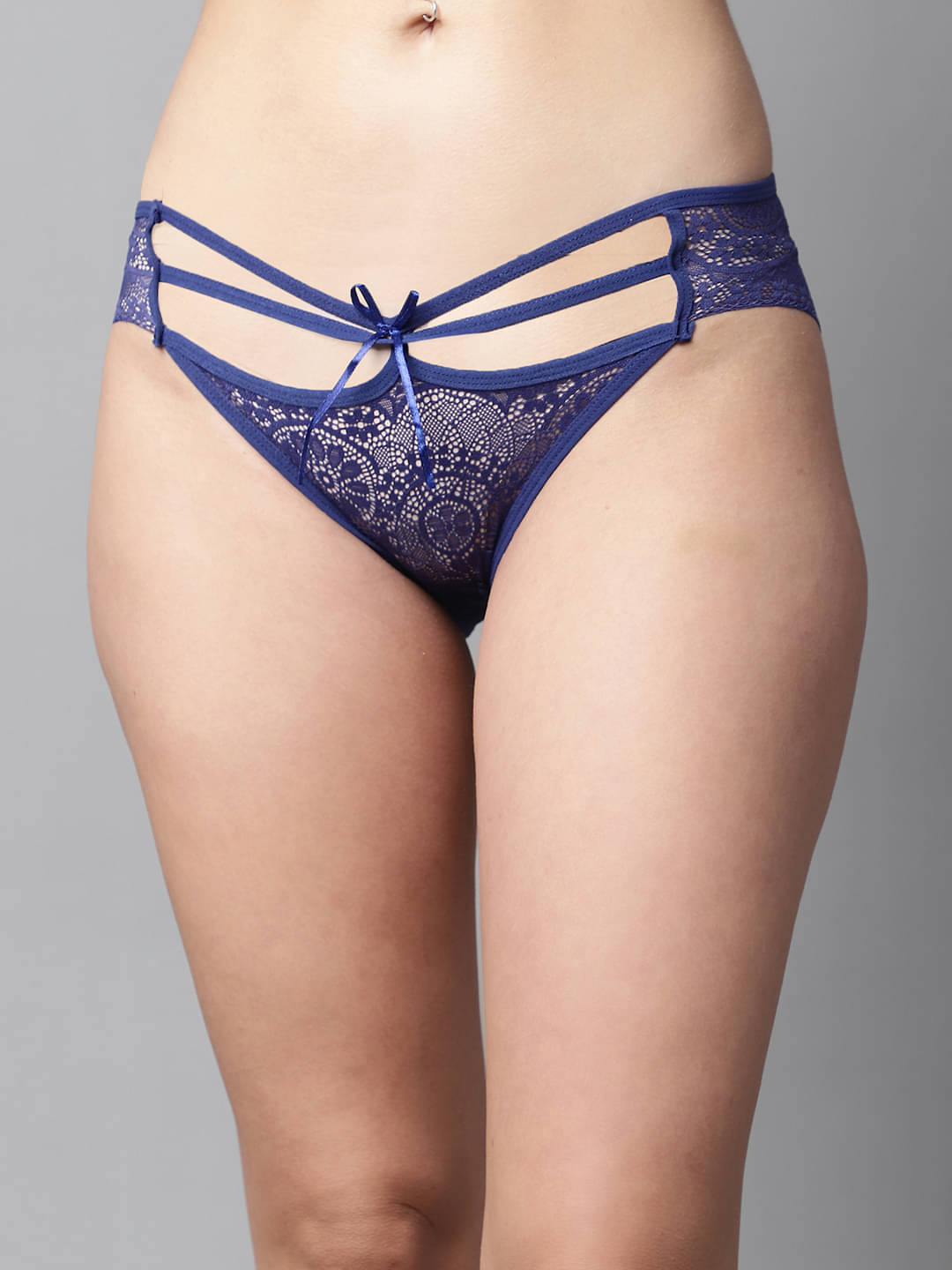 PrettyCat Lace Self Design Women's Cheekies ( Blue ) PrettyCat Lace Self Design Women's Cheekies ( Blue )