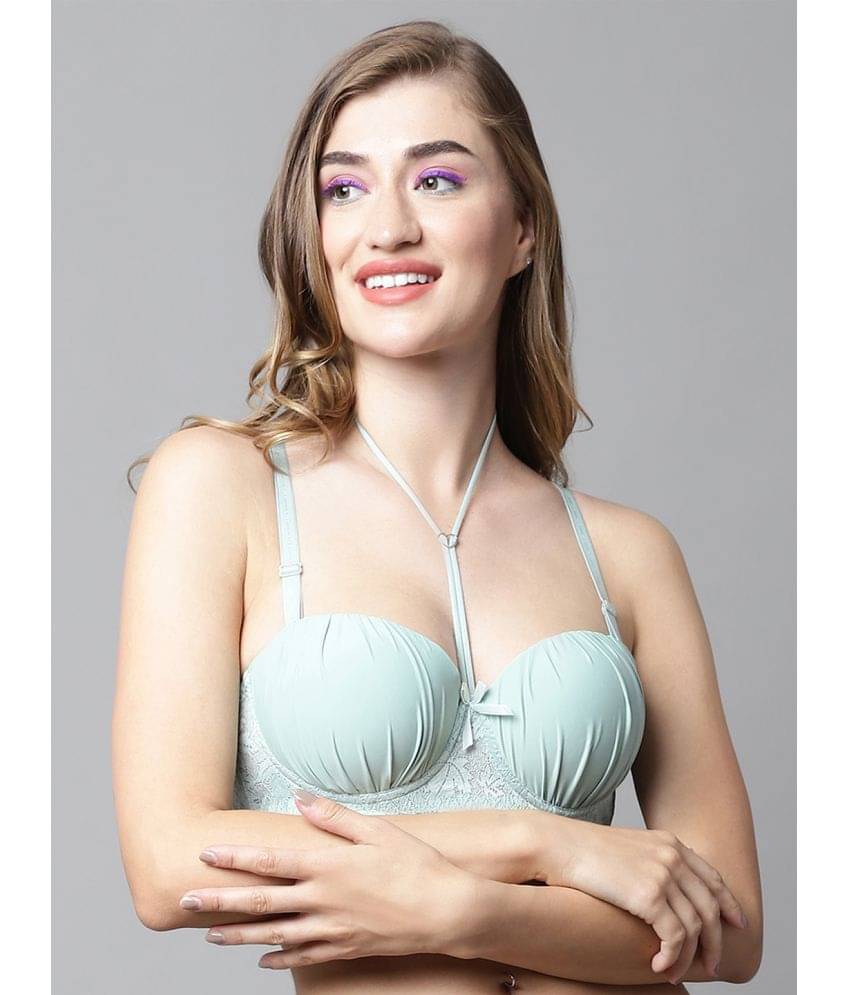     			PrettyCat Polyester Heavily Padded Women's Balconette Bra ( Light Blue )