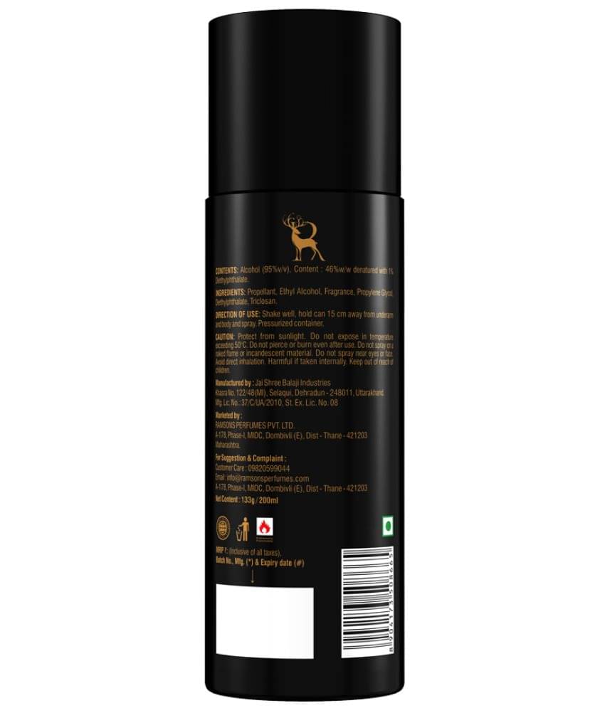     			Ramsons - MY CASTILLO BLACK AMBER Deodorant Spray for Unisex 200ml ( Pack of 1 )