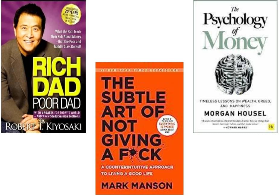     			Rich Dad Poor Dad + The Subtle Art + The Psychology of Money