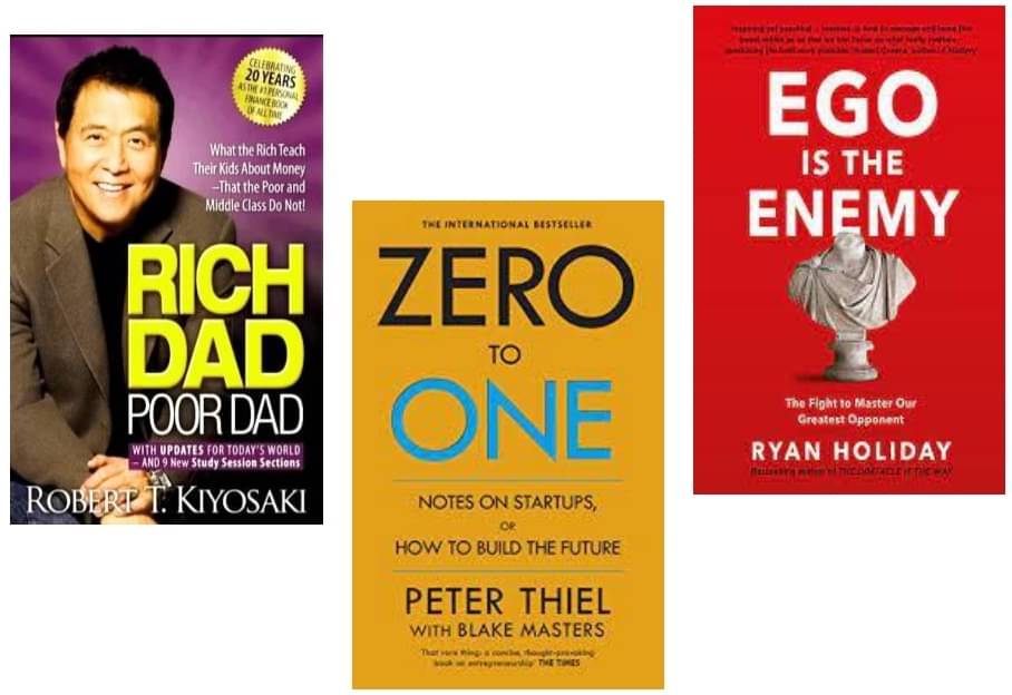     			Rich Dad Poor Dad + Zero To One + Ego Is The Enemy By Na