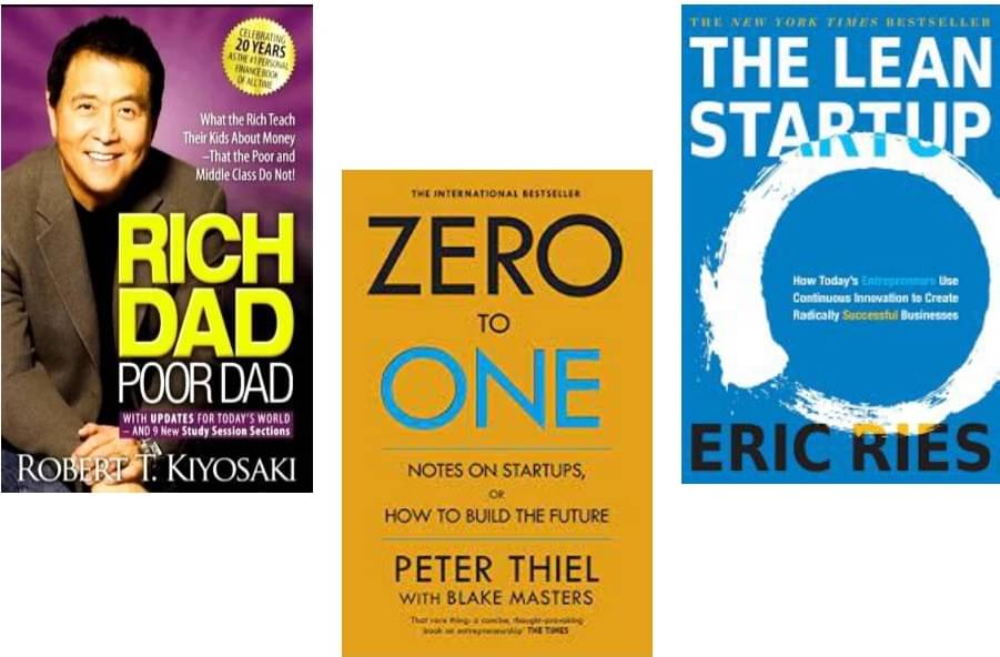    			Rich Dad Poor Dad + Zero to One + The Lean Startup