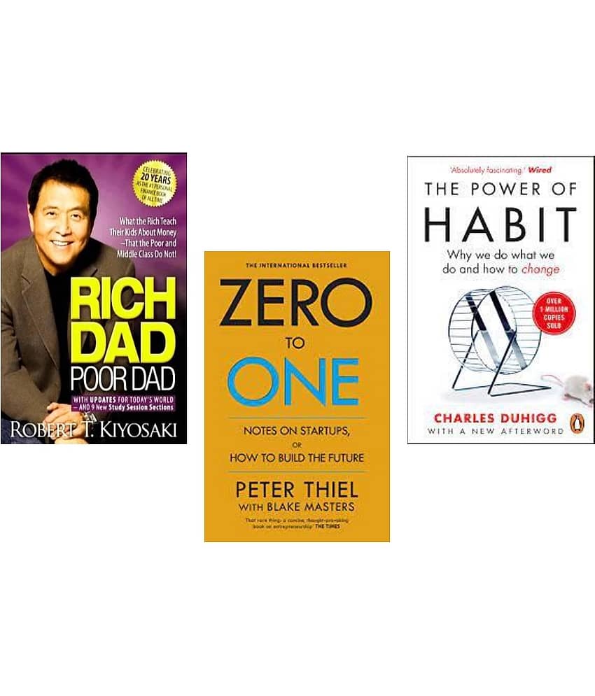 Rich Dad Poor Dad + Zero To One + The Power of Habits - Stationery | Buy online on ZillyBuy