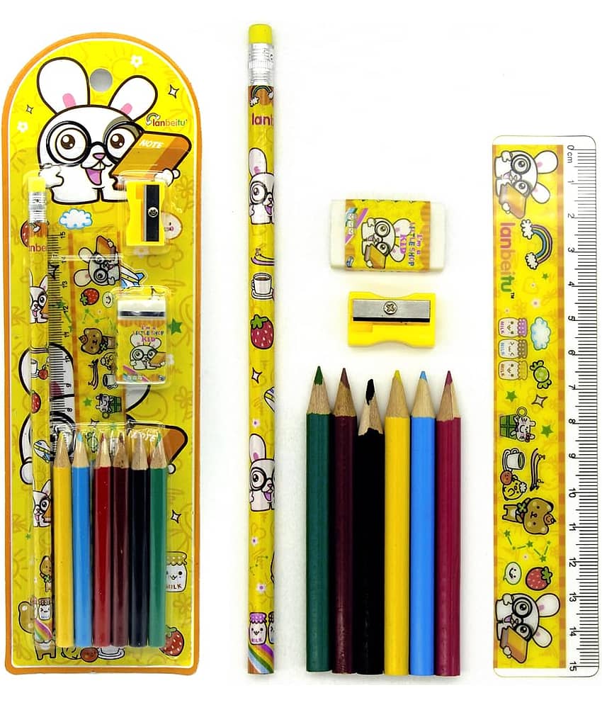SE7EN SVN-PNC-SET1-GRN_05 Mixed color Pack Of 5 Pencil Set - Stationery | Buy online on ZillyBuy