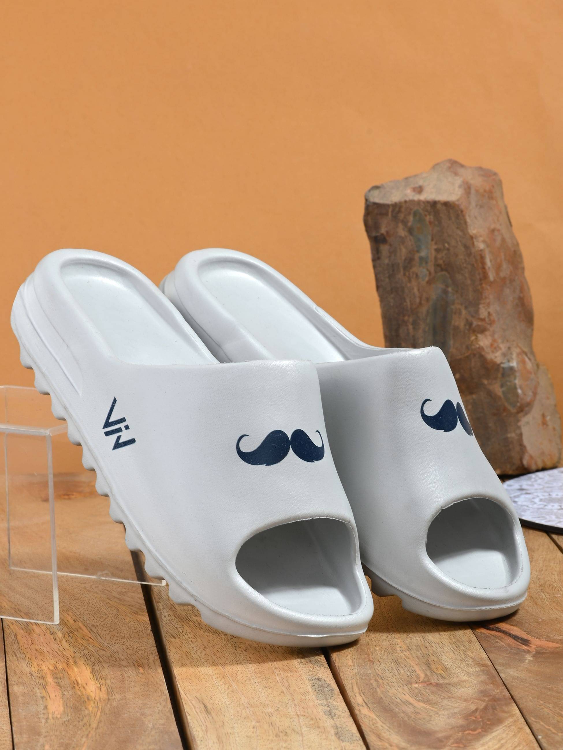     			viv - Grey Men's Slide Flip Flop