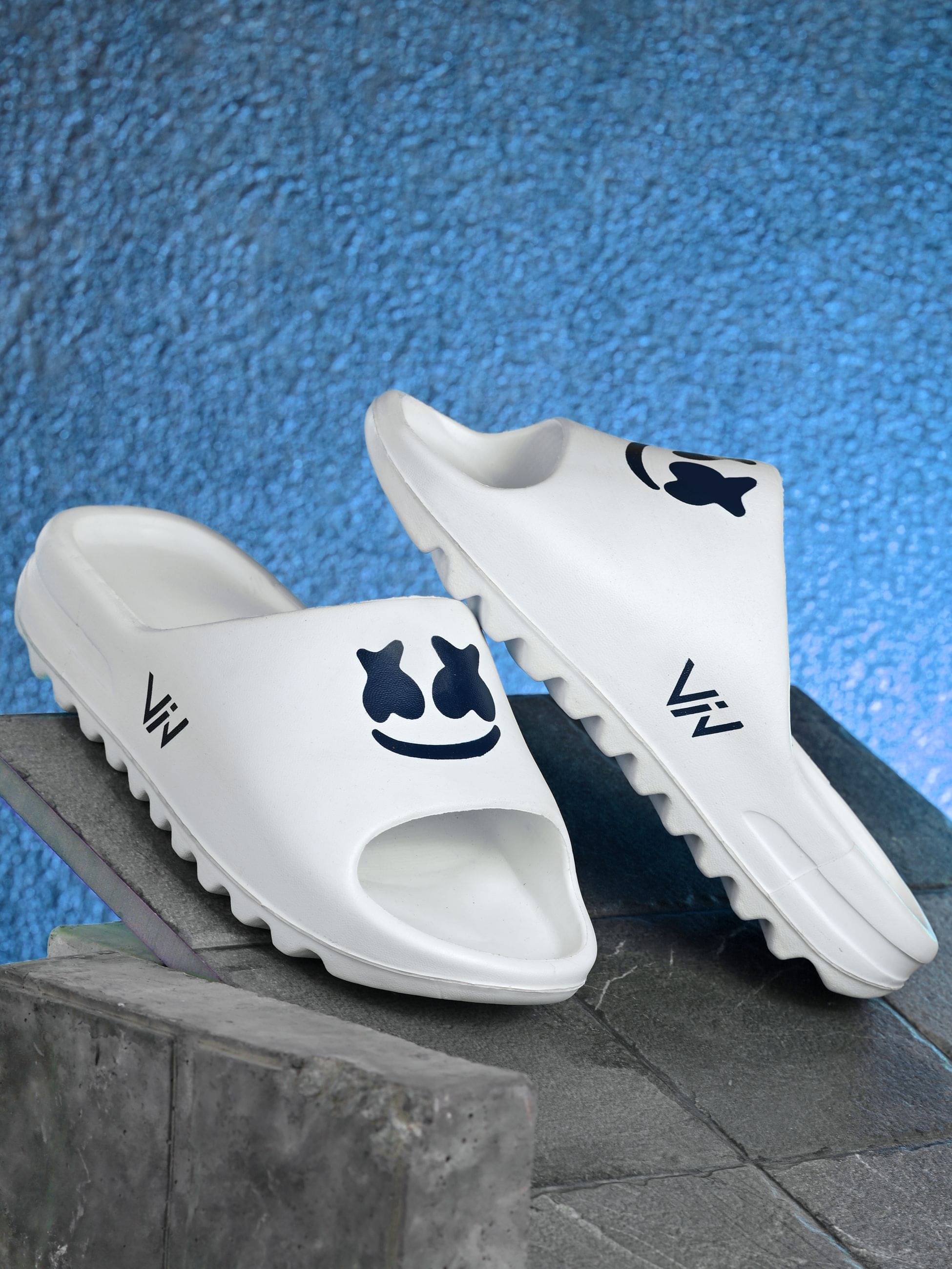     			viv - White Men's Slide Flip Flop