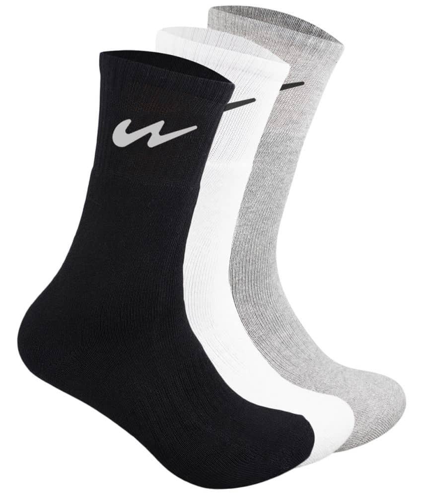 Campus - Cotton Men's Printed Black Mid Length Socks ( Pack of 3 ) - Socks | Buy online on ZillyBuy