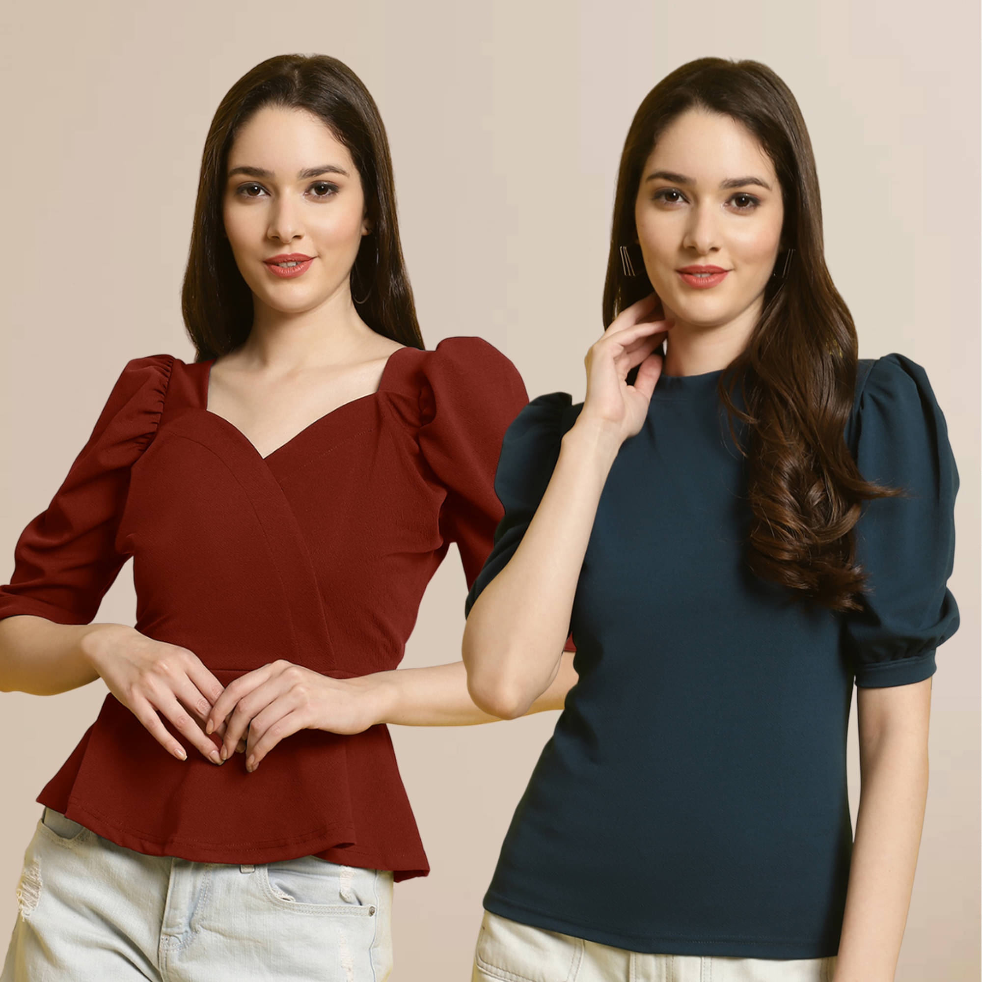 Fabflee Women's Polyester Regular Top ( Multi Color ) Fabflee Women's Polyester Regular Top ( Multi Color )