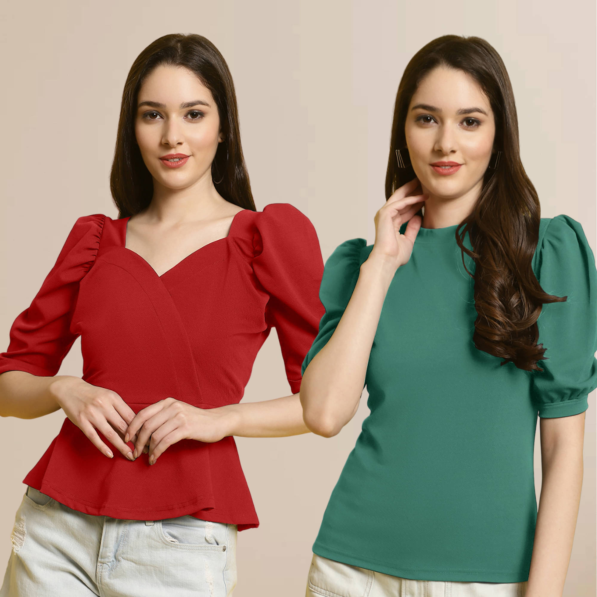     			Fabflee Women's Polyester Regular Top ( Multi Color )