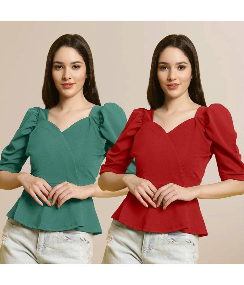     			Fabflee Women's Polyester Regular Top ( Multi Color )