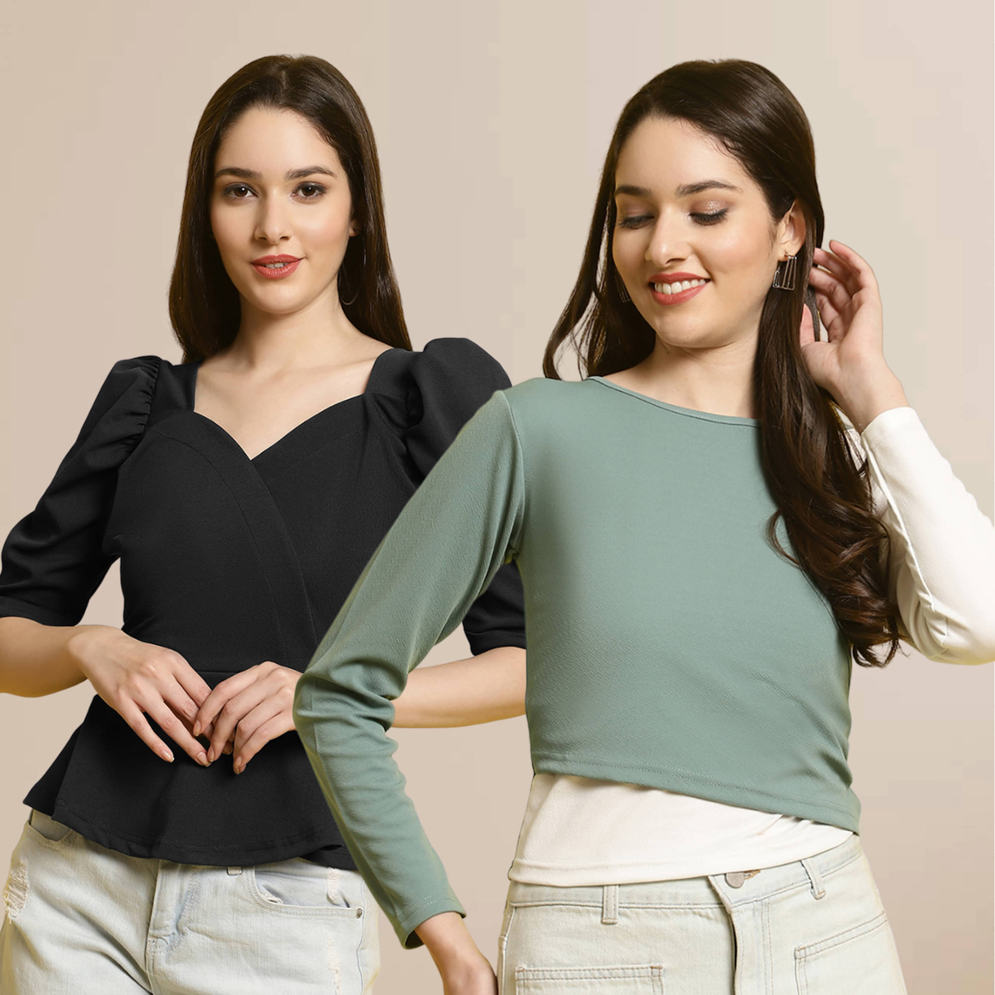 Fabflee Women's Polyester Regular Top ( Multi Color ) Fabflee Women's Polyester Regular Top ( Multi Color )