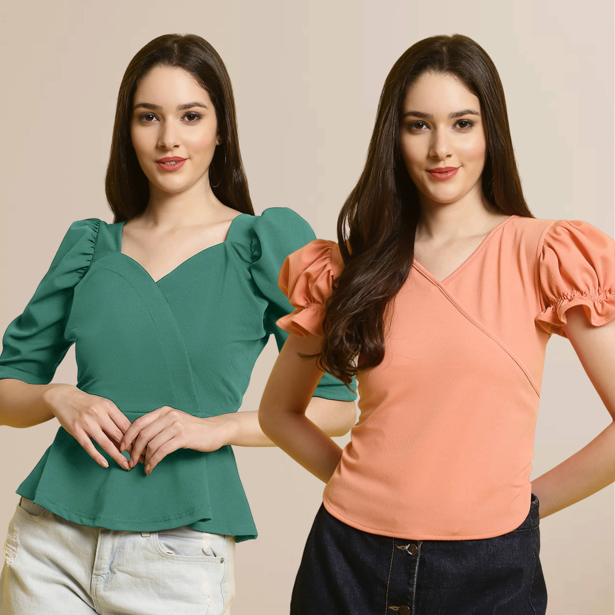     			Fabflee Women's Polyester Regular Top ( Multi Color )