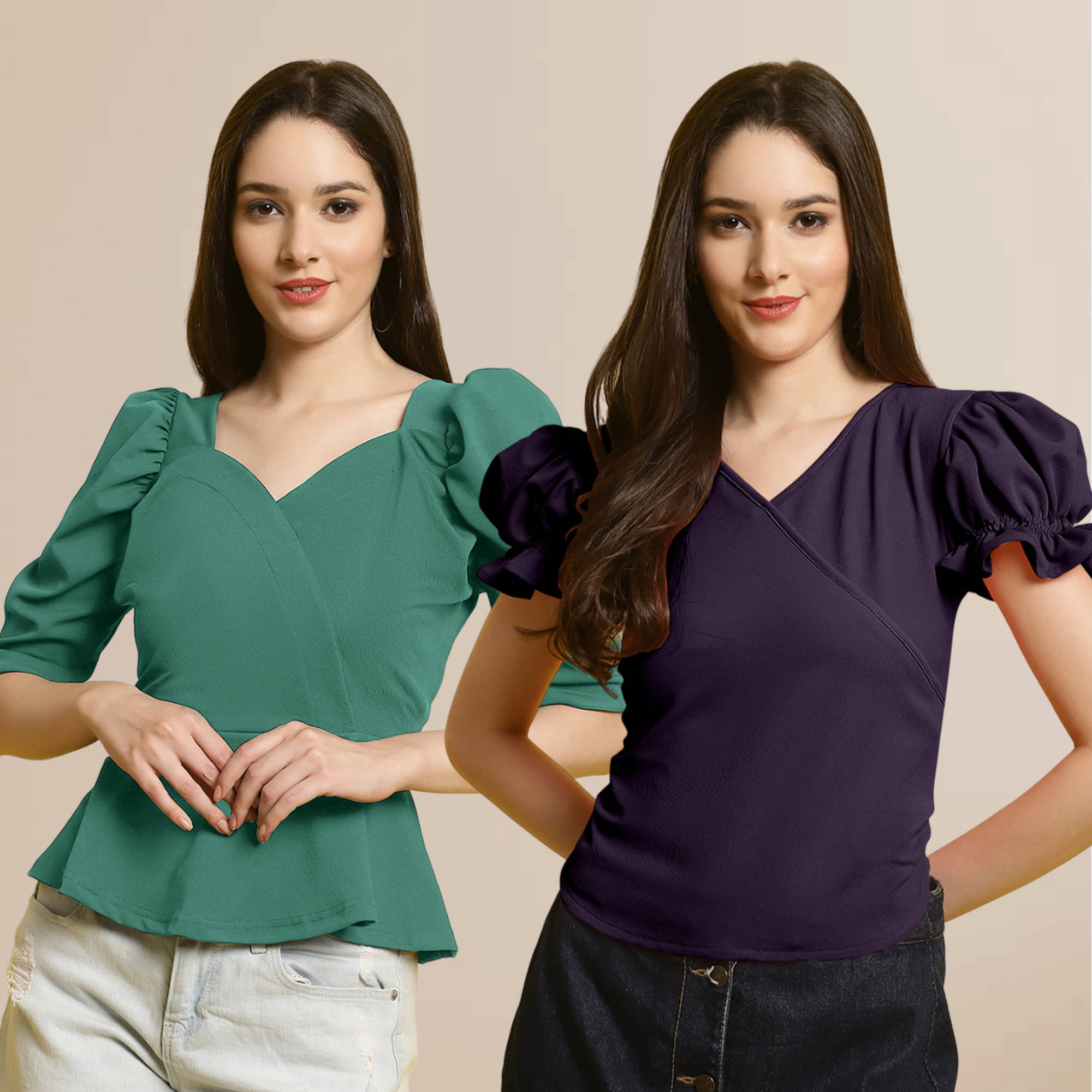 Fabflee Women's Polyester Regular Top ( Multi Color ) Fabflee Women's Polyester Regular Top ( Multi Color )