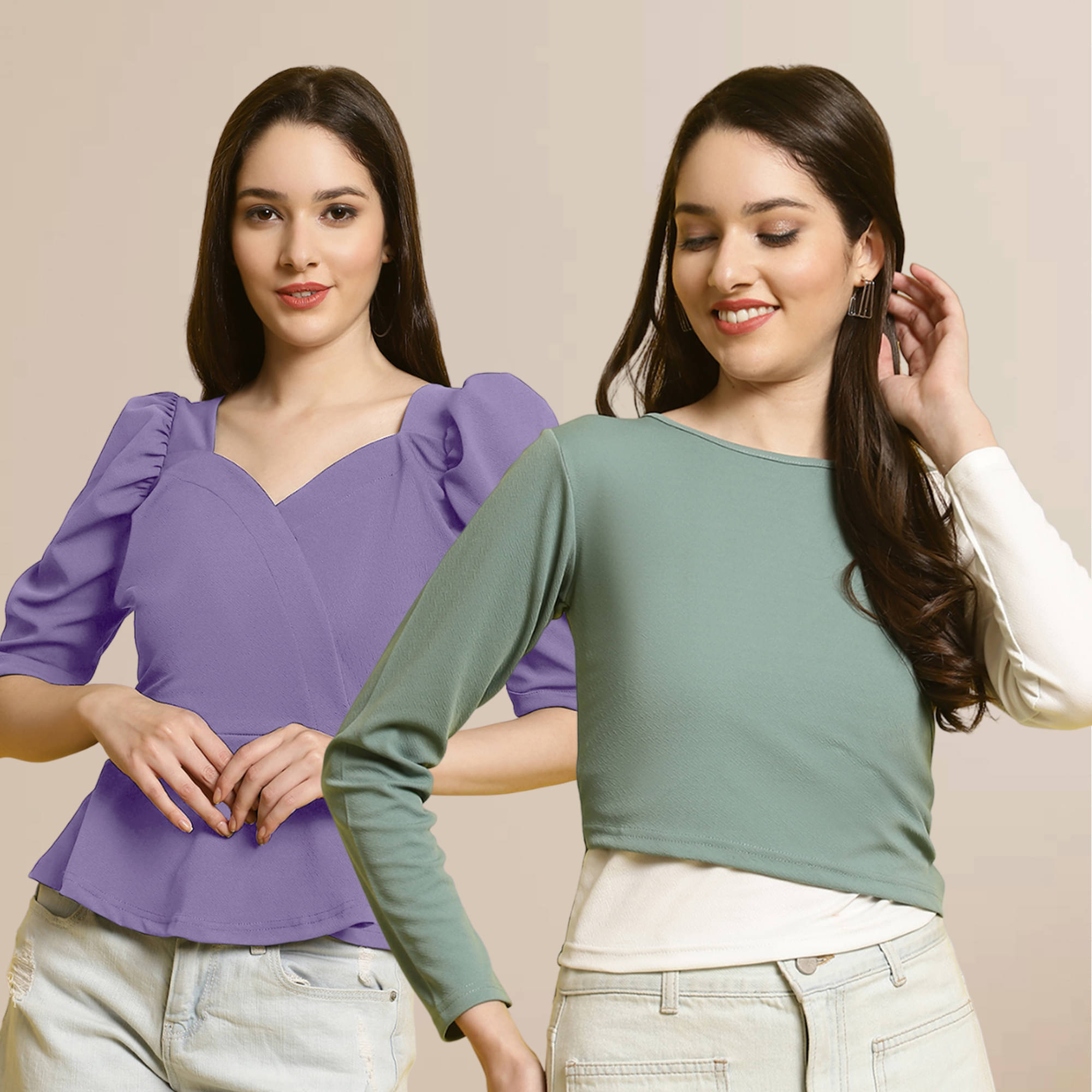     			Fabflee Women's Polyester Regular Top ( Multi Color )