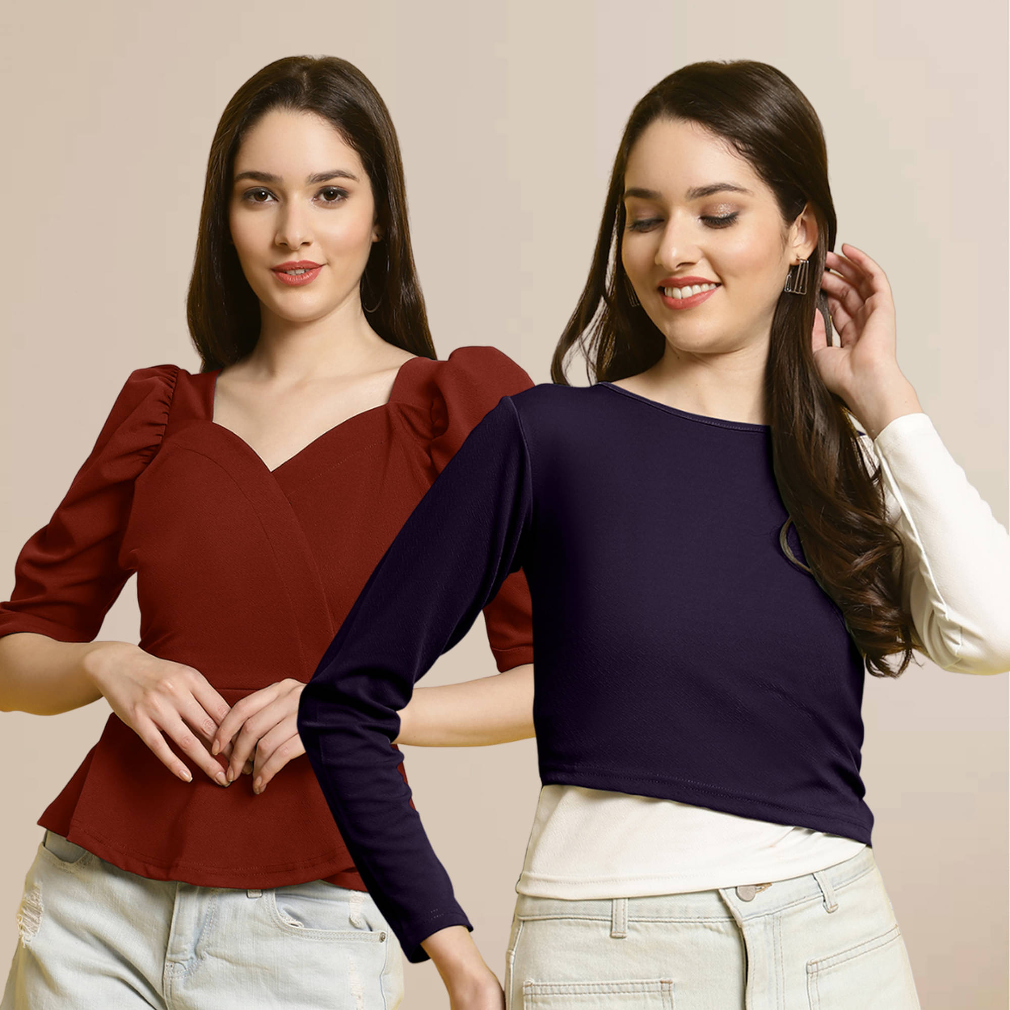 Fabflee Women's Polyester Regular Top ( Multi Color ) Fabflee Women's Polyester Regular Top ( Multi Color )