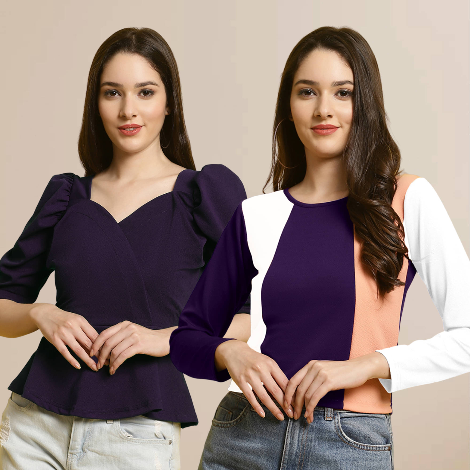 Fabflee Women's Polyester Regular Top ( Multi Color ) Fabflee Women's Polyester Regular Top ( Multi Color )