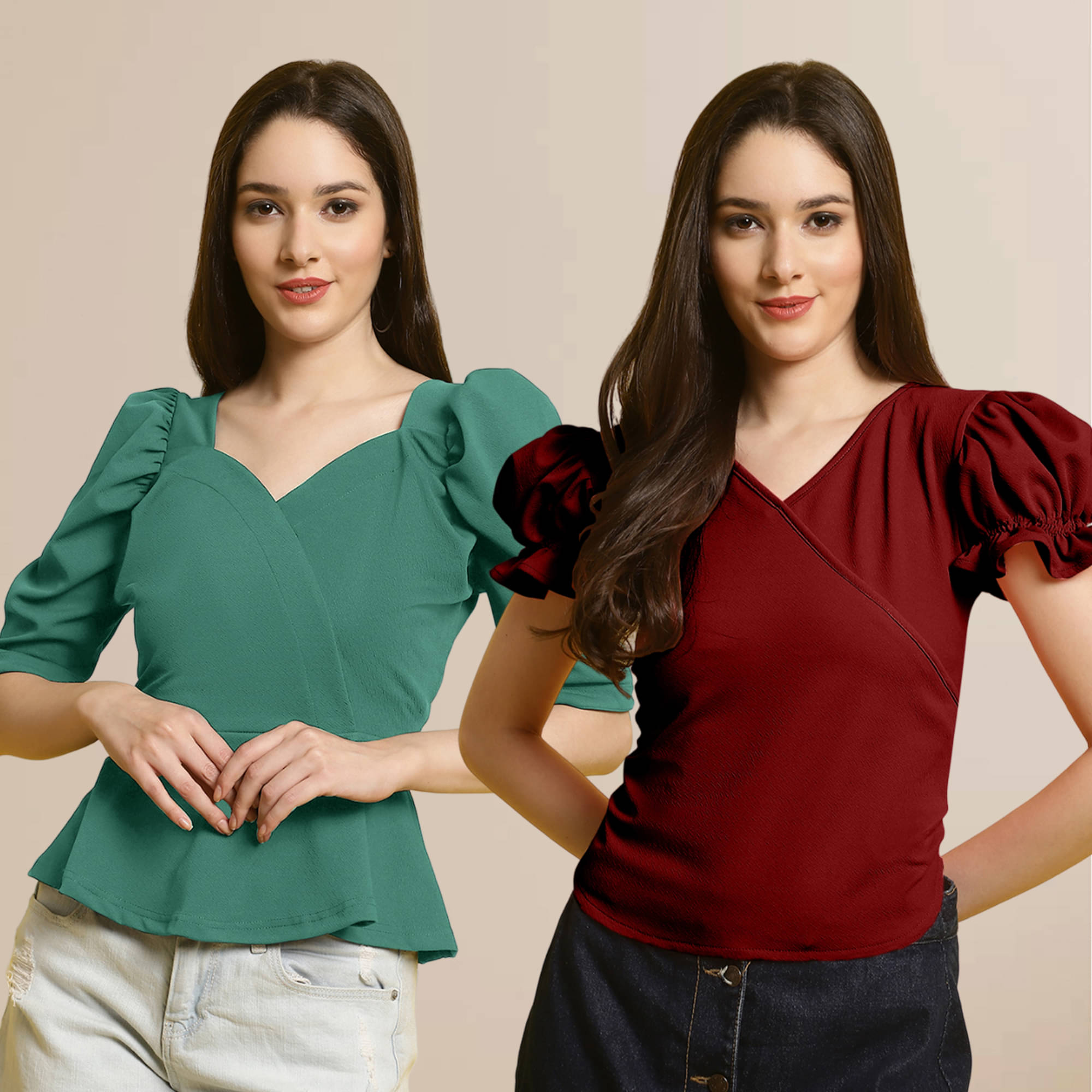     			Fabflee Women's Polyester Regular Top ( Multi Color )