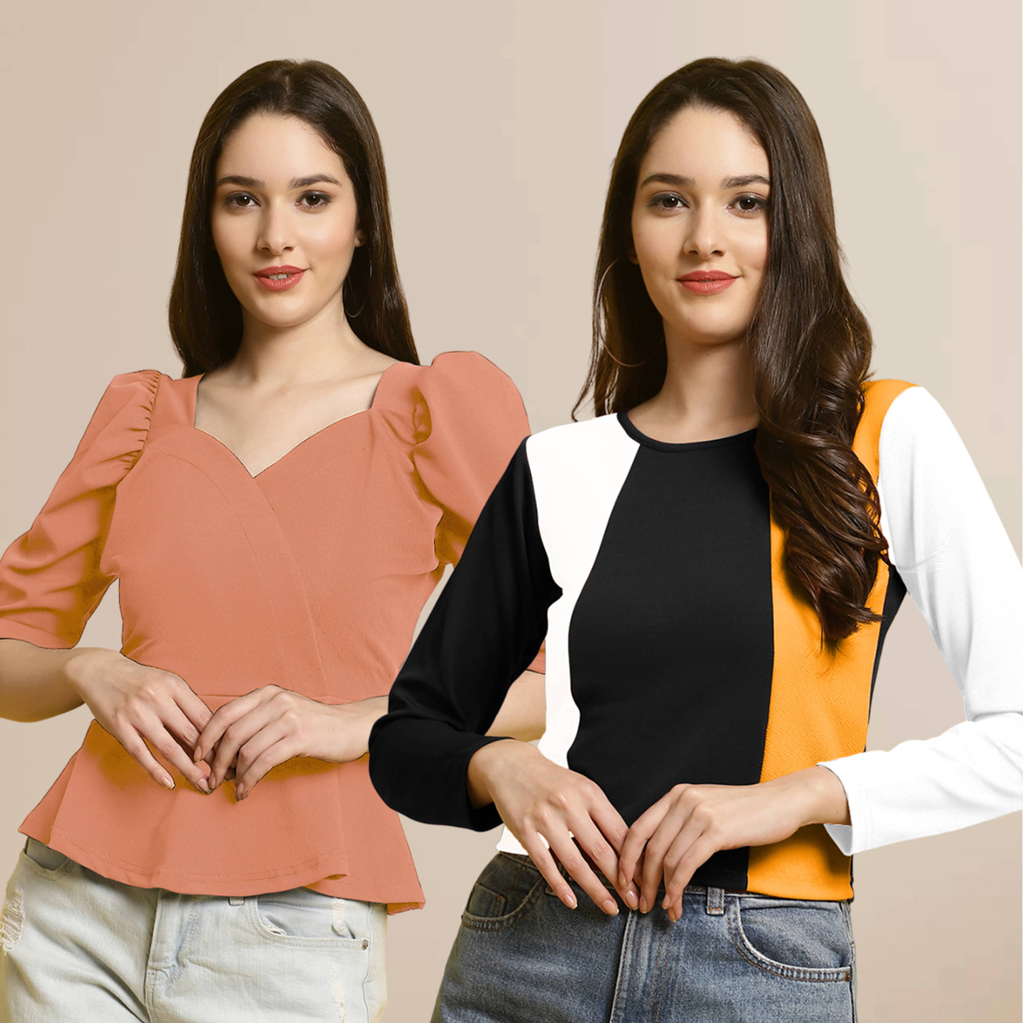     			Fabflee Women's Polyester Regular Top ( Multi Color )