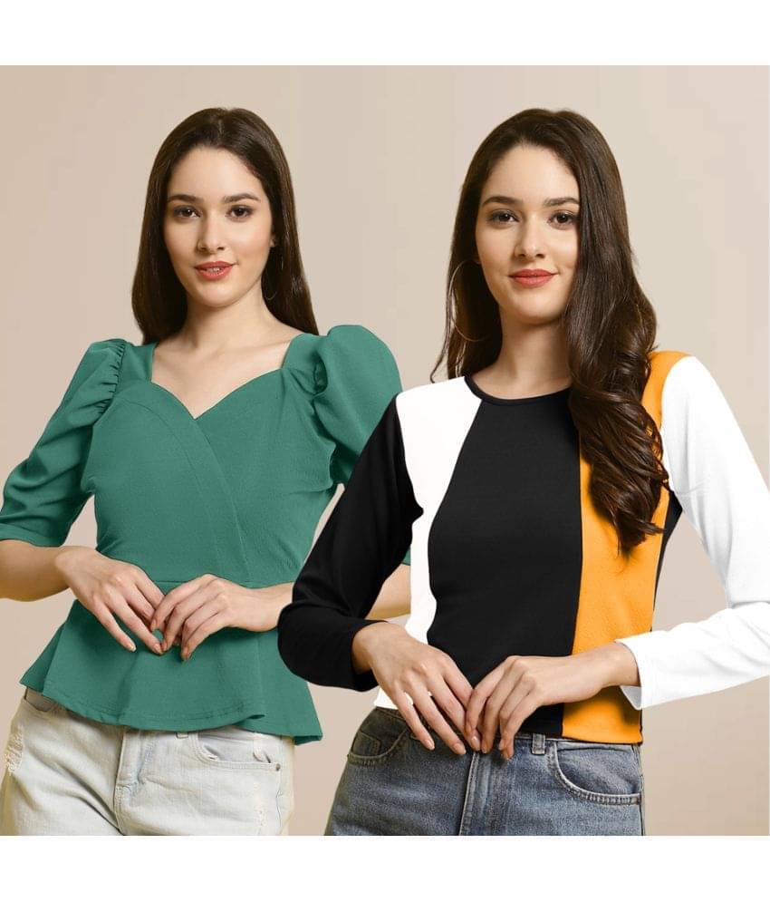 Fabflee Women's Polyester Regular Top ( Multi Color )     			Fabflee Women's Polyester Regular Top ( Multi Color )