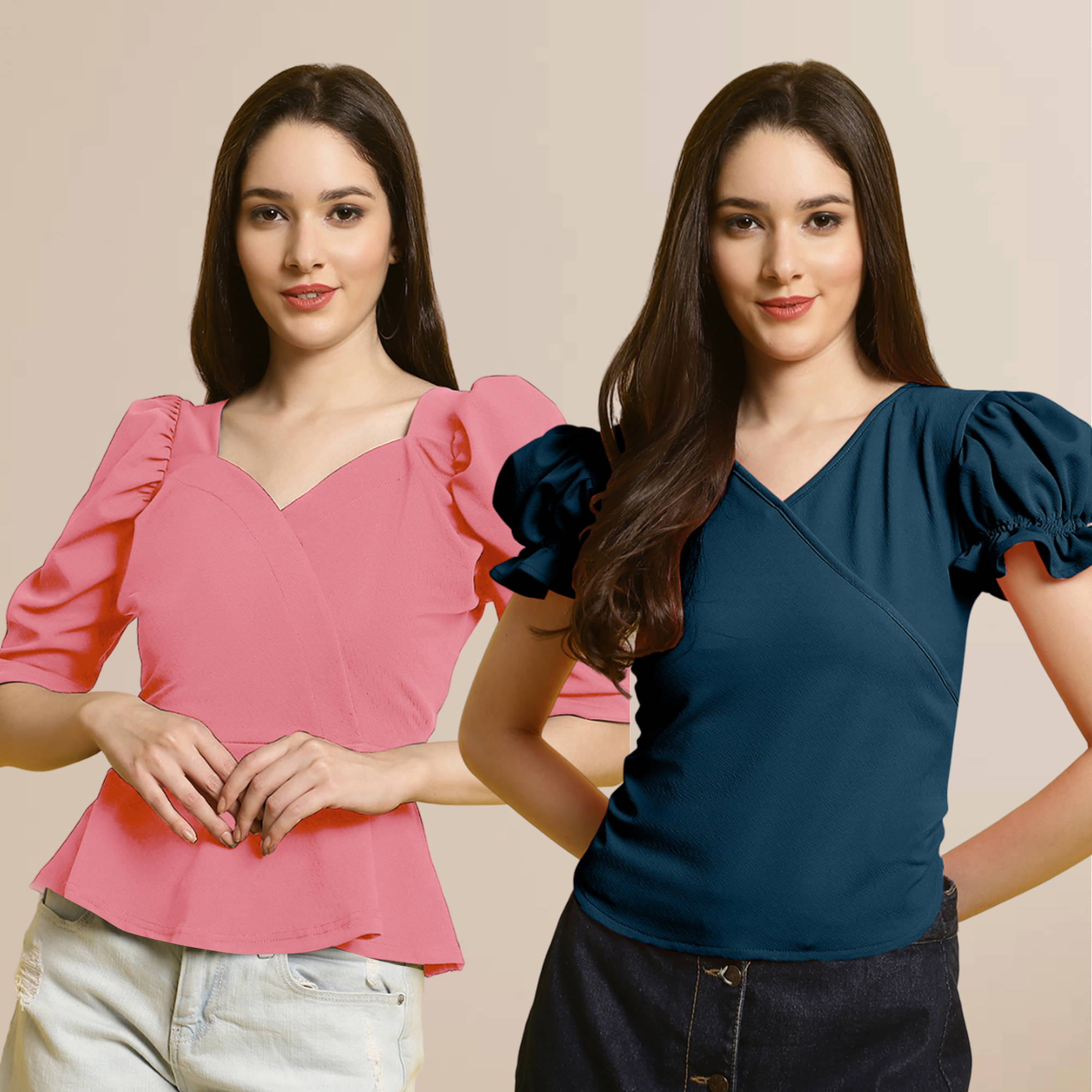     			Fabflee Women's Polyester Regular Top ( Multi Color )