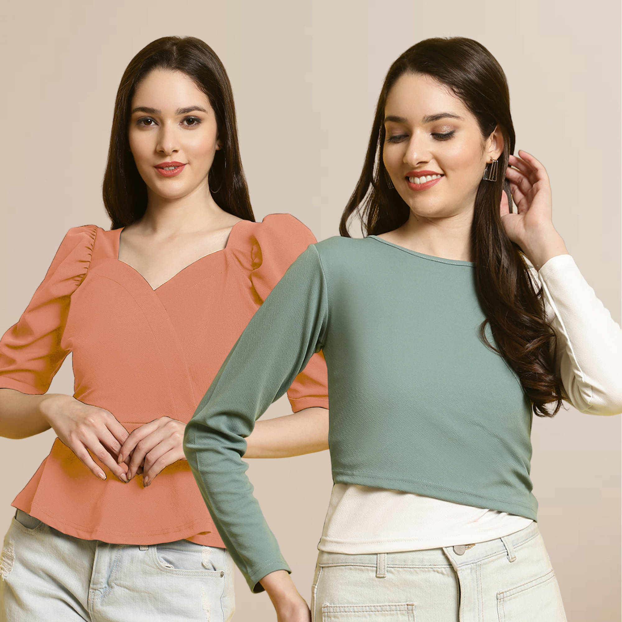     			Fabflee Women's Polyester Regular Top ( Multi Color )