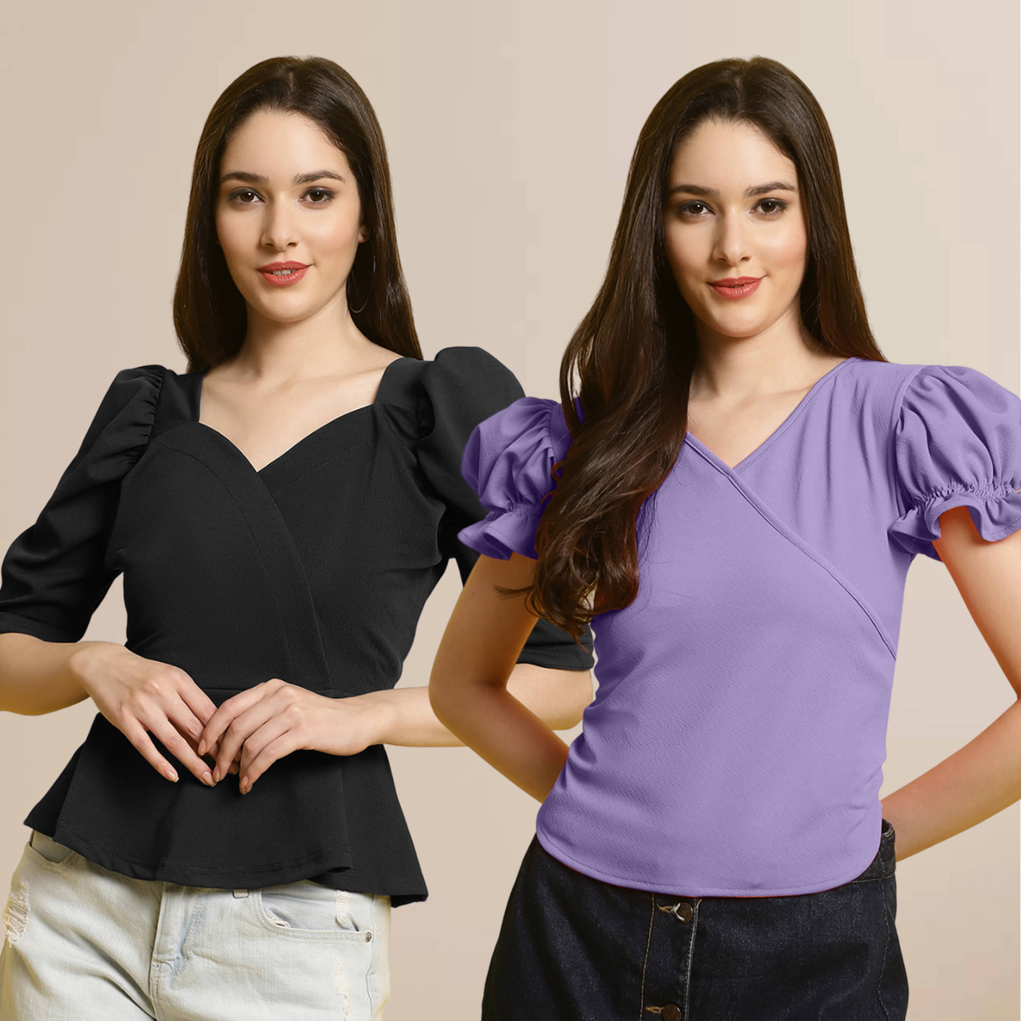     			Fabflee Women's Polyester Regular Top ( Multi Color )