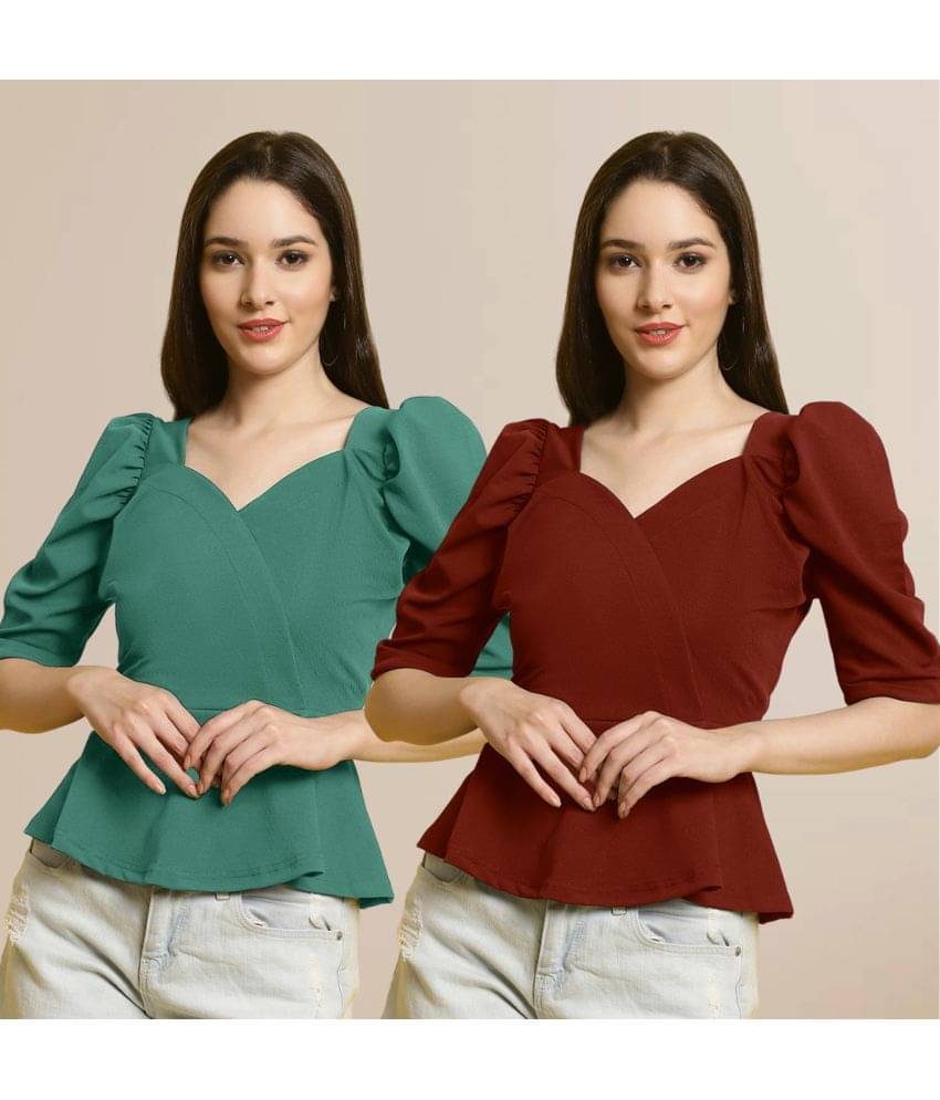     			Fabflee Women's Polyester Regular Top ( Multi Color )