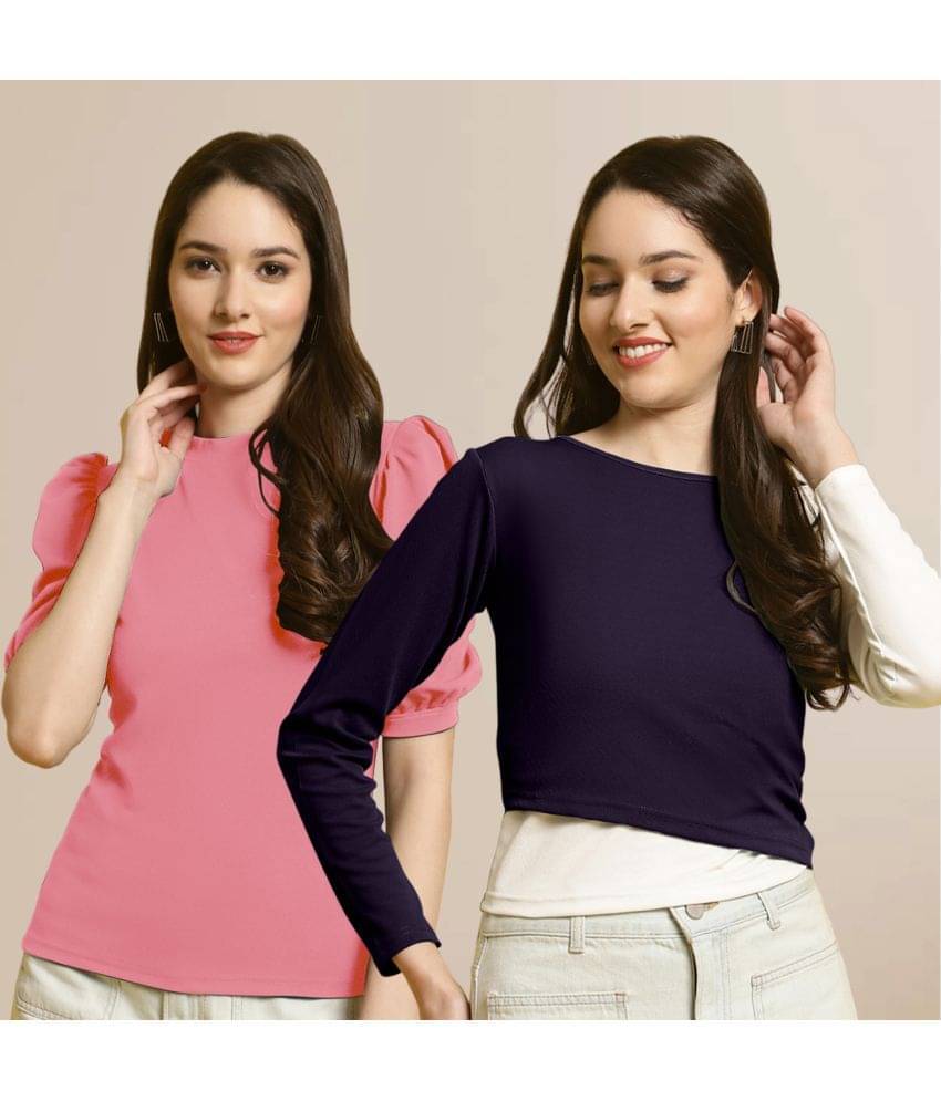     			Fabflee Women's Polyester Regular Top ( Multi Color )