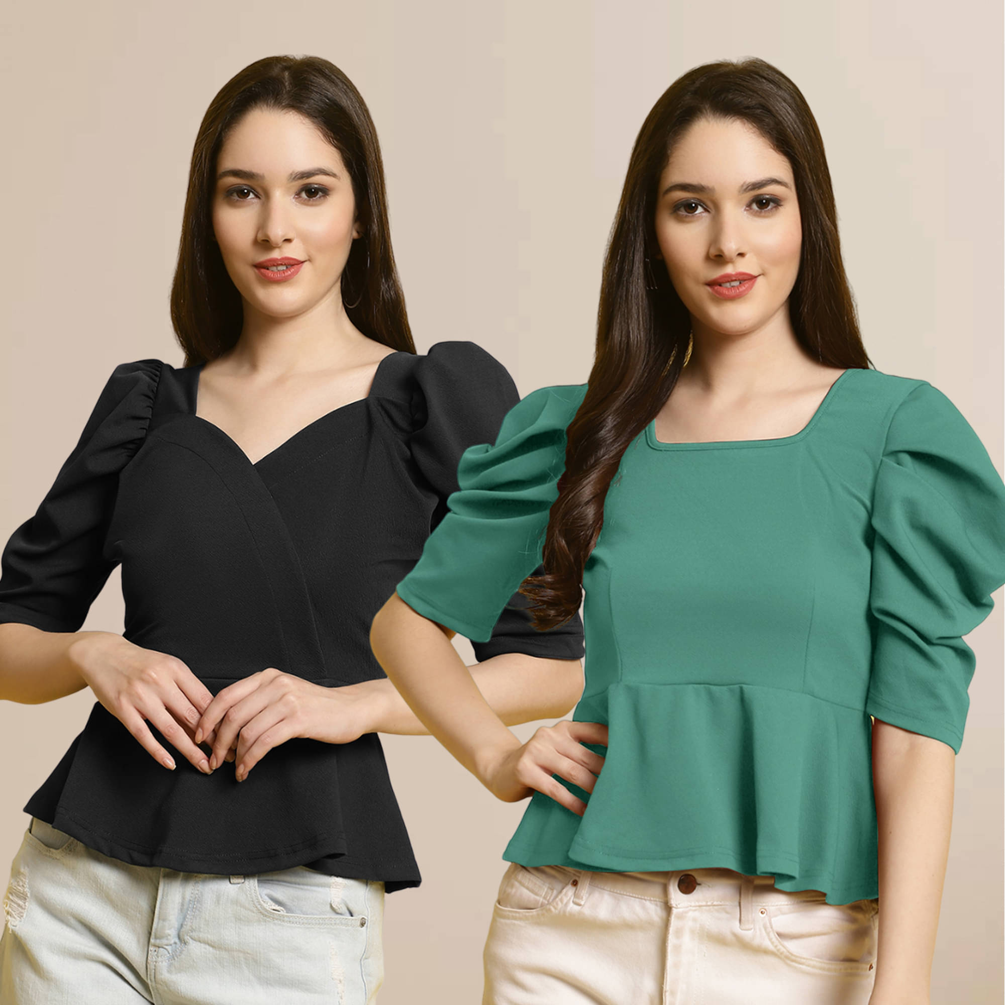     			Fabflee Women's Polyester Regular Top ( Multi Color )
