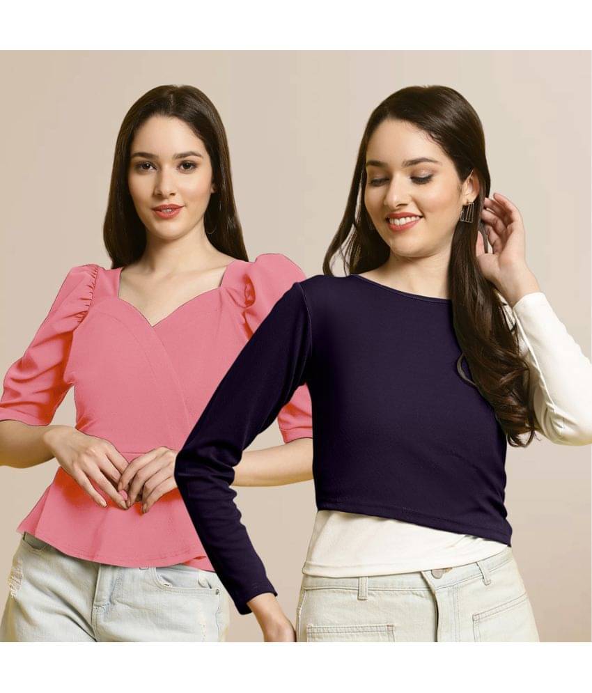 Fabflee Women's Polyester Regular Top ( Multi Color ) Fabflee Women's Polyester Regular Top ( Multi Color )
