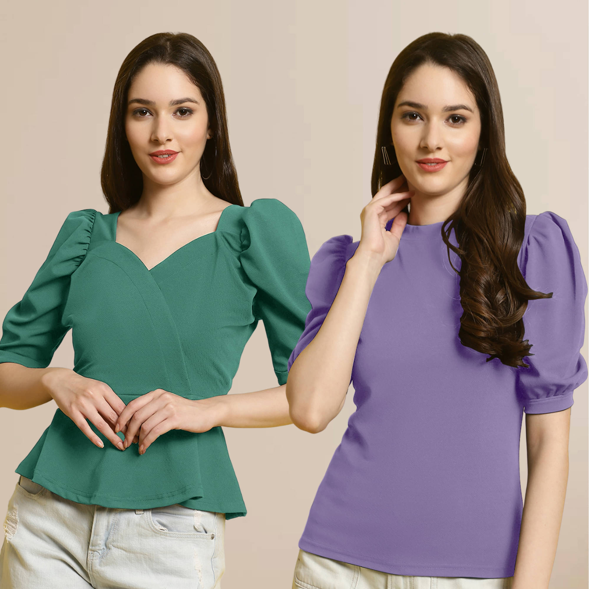     			Fabflee Women's Polyester Regular Top ( Multi Color )