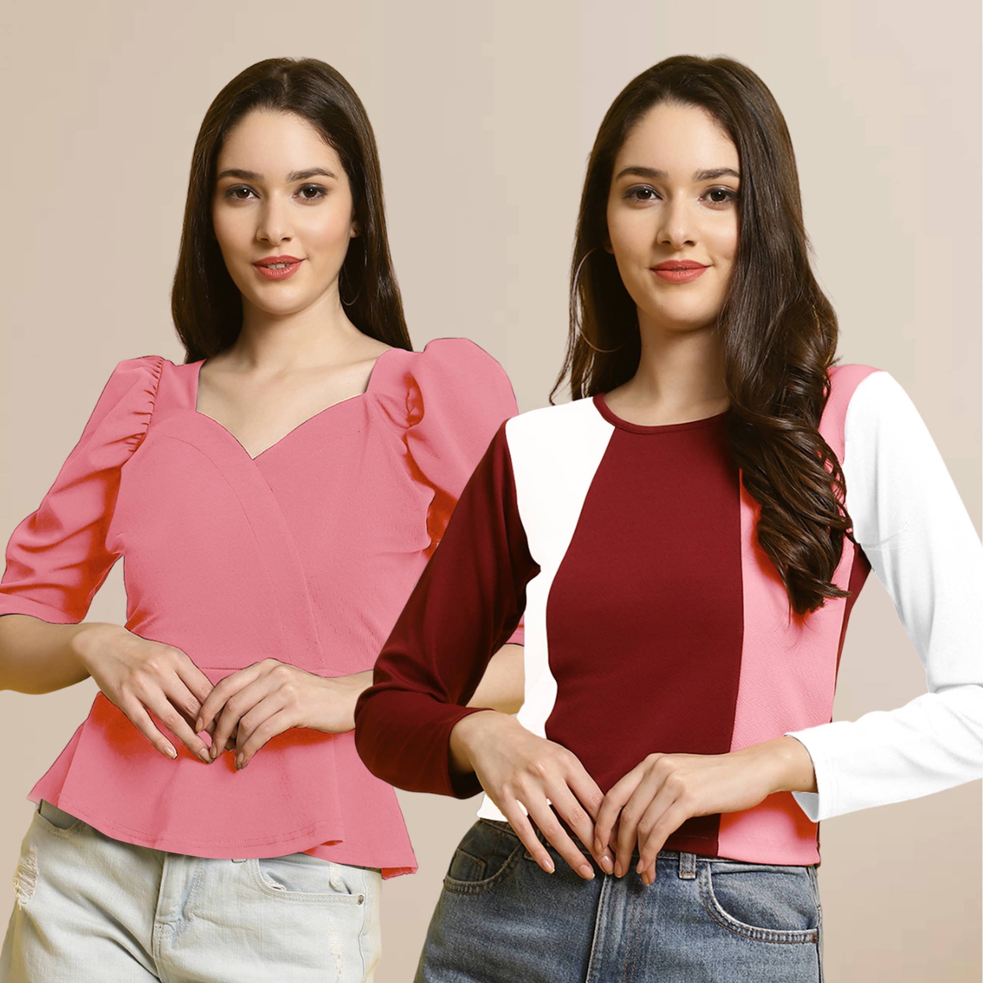 Fabflee Women's Polyester Regular Top ( Multi Color ) Fabflee Women's Polyester Regular Top ( Multi Color )