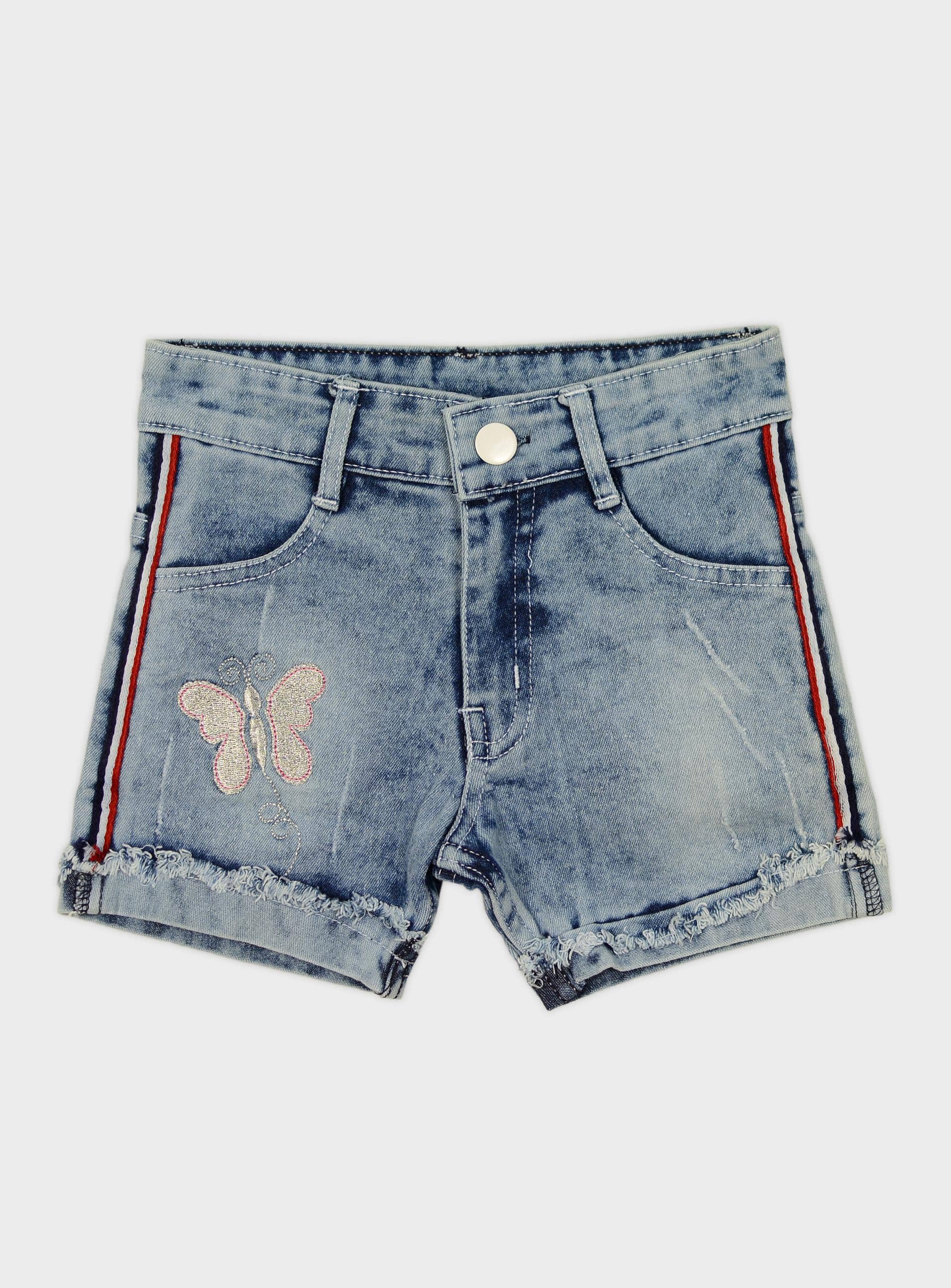 Me N My CLOSET Pack of 1 Girls Denim Shorts ( Denim Blue ) - Shorts | Buy online on ZillyBuy