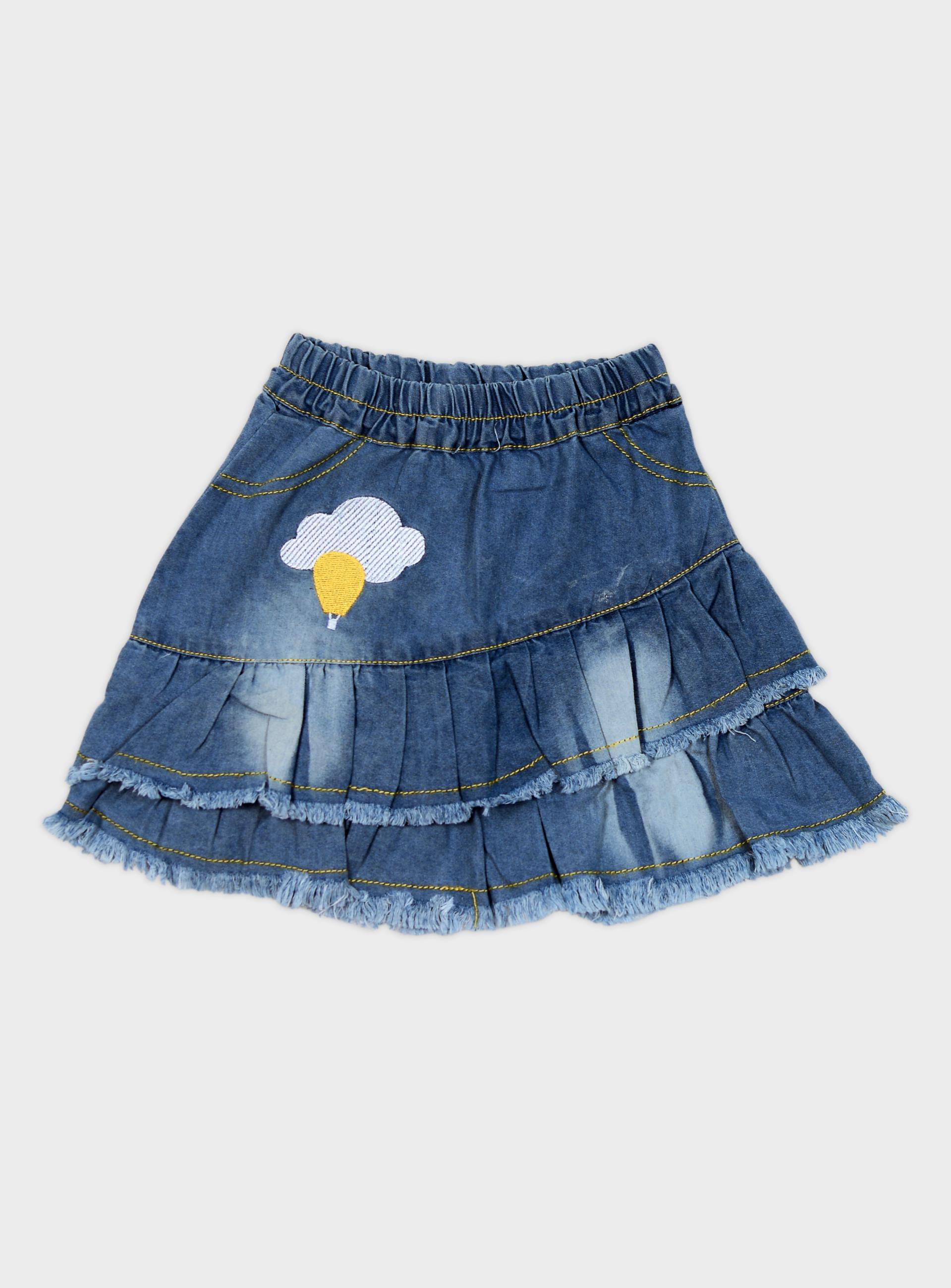    			Me N My CLOSET Pack of 1 Girls Denim A-Line Skirt ( Denim Blue )