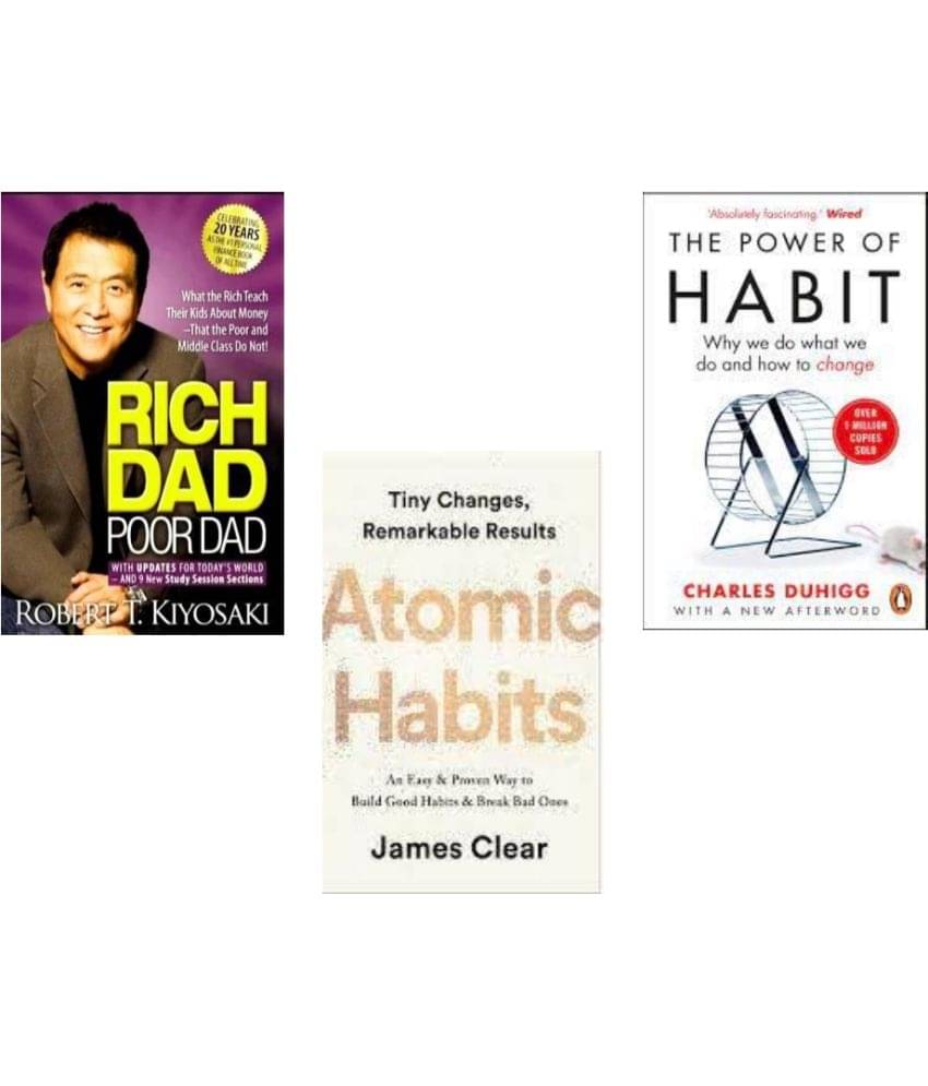     			Rich Dad Poor Dad + Atomic Habits + The Power of Habits