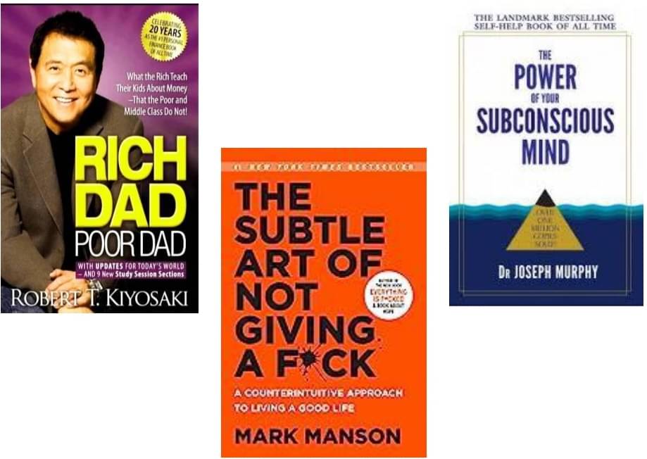 Rich Dad Poor Dad + The Subtle Art + The Power of your subconscious mind Rich Dad Poor Dad + The Subtle Art + The Power of your subconscious mind