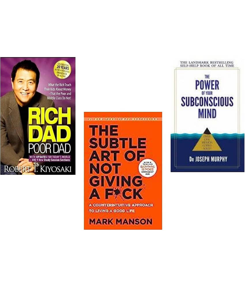 Rich Dad Poor Dad + The Subtle Art + The Power of your subconscious mind - Stationery | Buy online on ZillyBuy