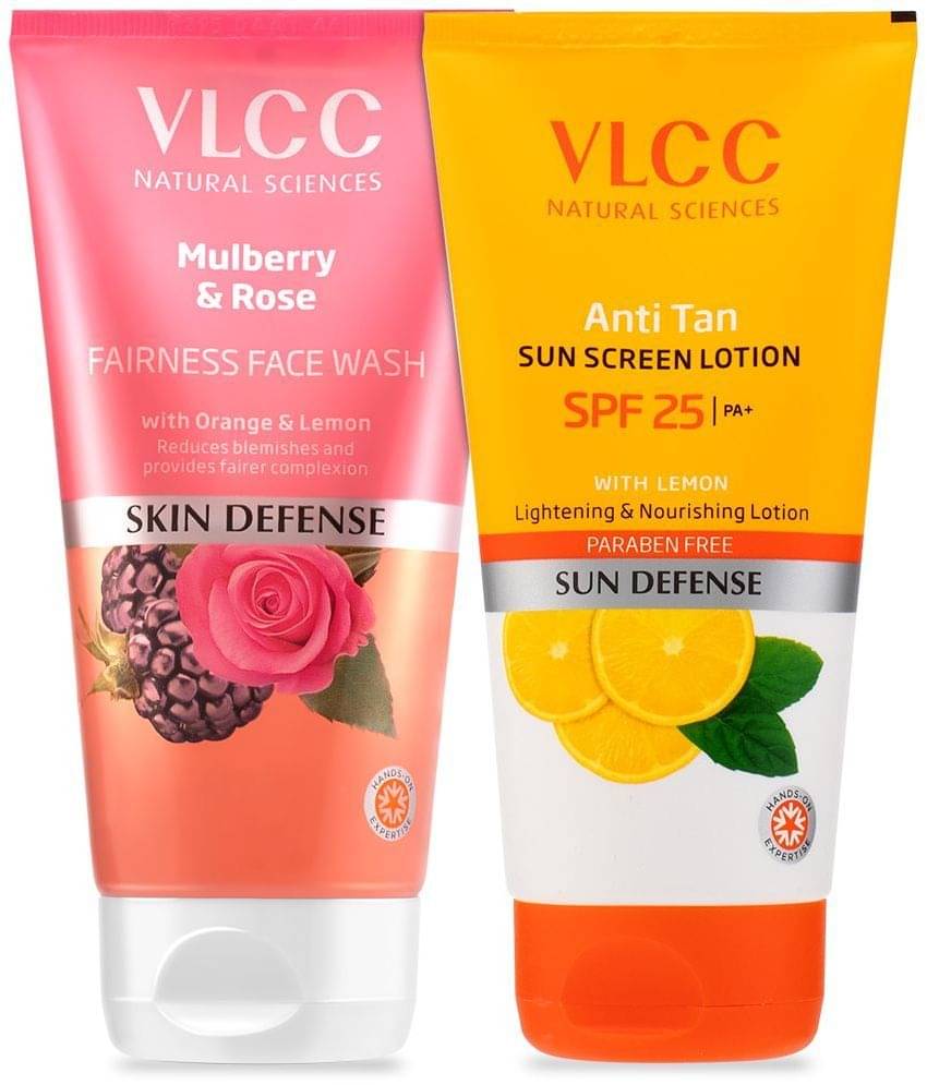 Vlcc Combo Kit , Mulberry & Rose Face Wash & Anti Tan Sunscreen Spf25 ,150Ml(Pack Of 2) Vlcc Combo Kit , Mulberry & Rose Face Wash & Anti Tan Sunscreen Spf25 ,150Ml(Pack Of 2)