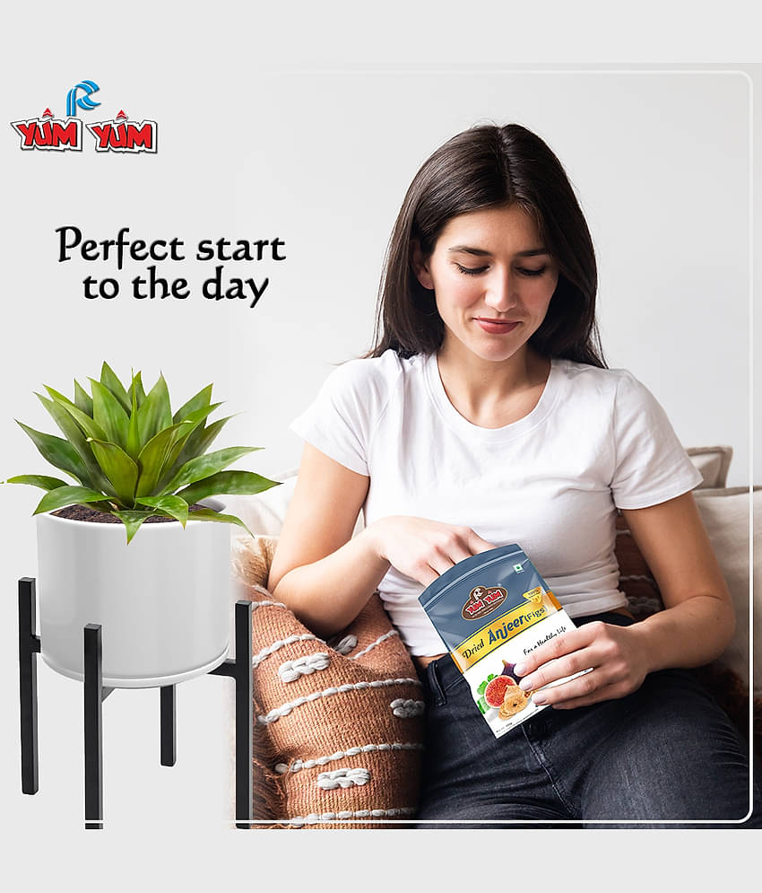 YUM YUM Premium Afghani Anjeer - 250g | Dried Fig | Natural, Rich in Iron & Fibre - Figs (250 g)