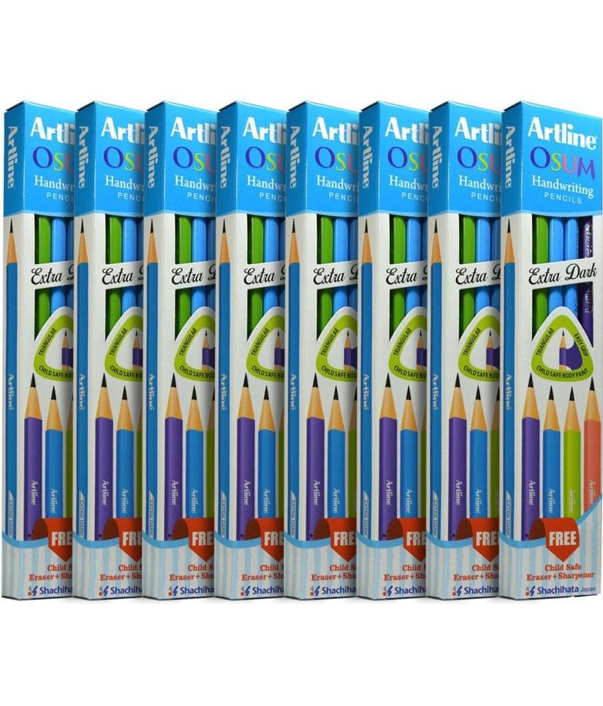 Artline OSUM Child-Safe Triangular Extra Dark Pencil Black Round Shape 80 Pcs Artline OSUM Child-Safe Triangular Extra Dark Pencil Black Round Shape 80 Pcs
