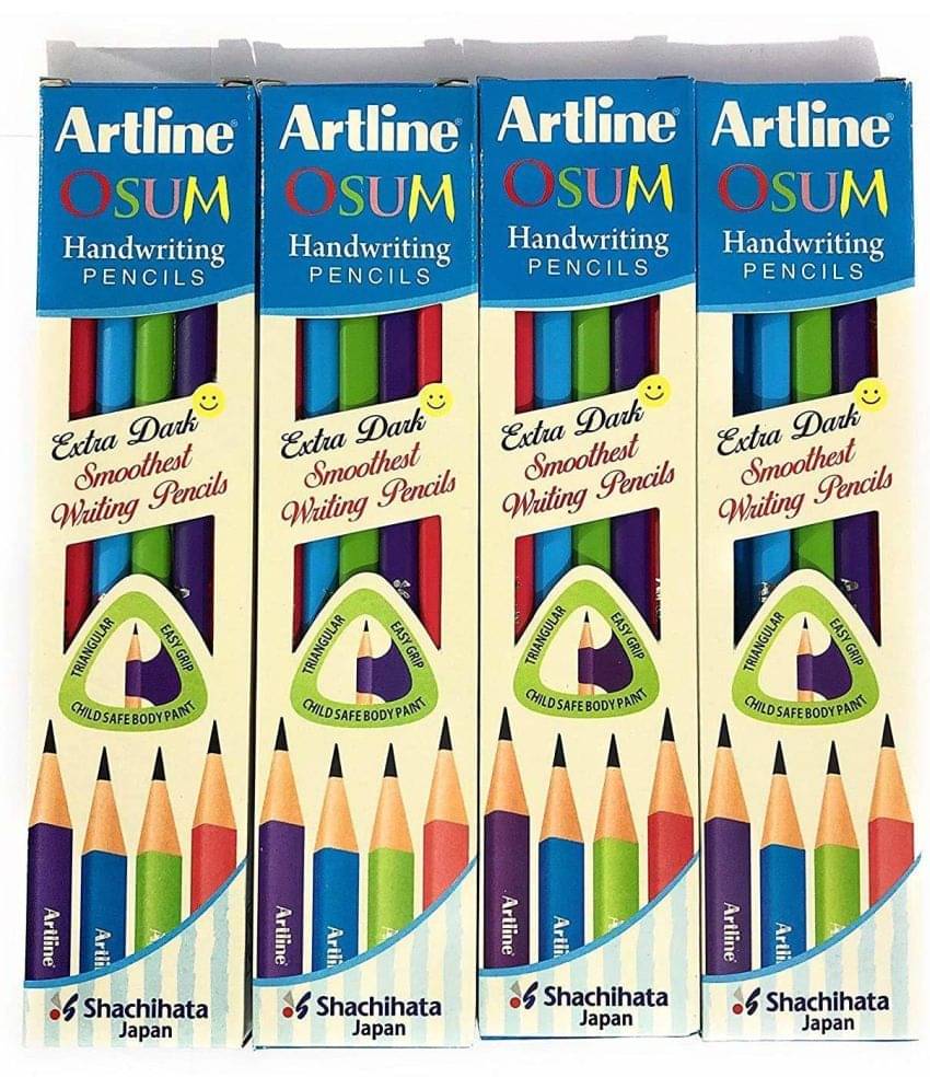     			Artline OSUM Extra Dark & Smooth Handwriting Black Triangular Shape 50 Pcs