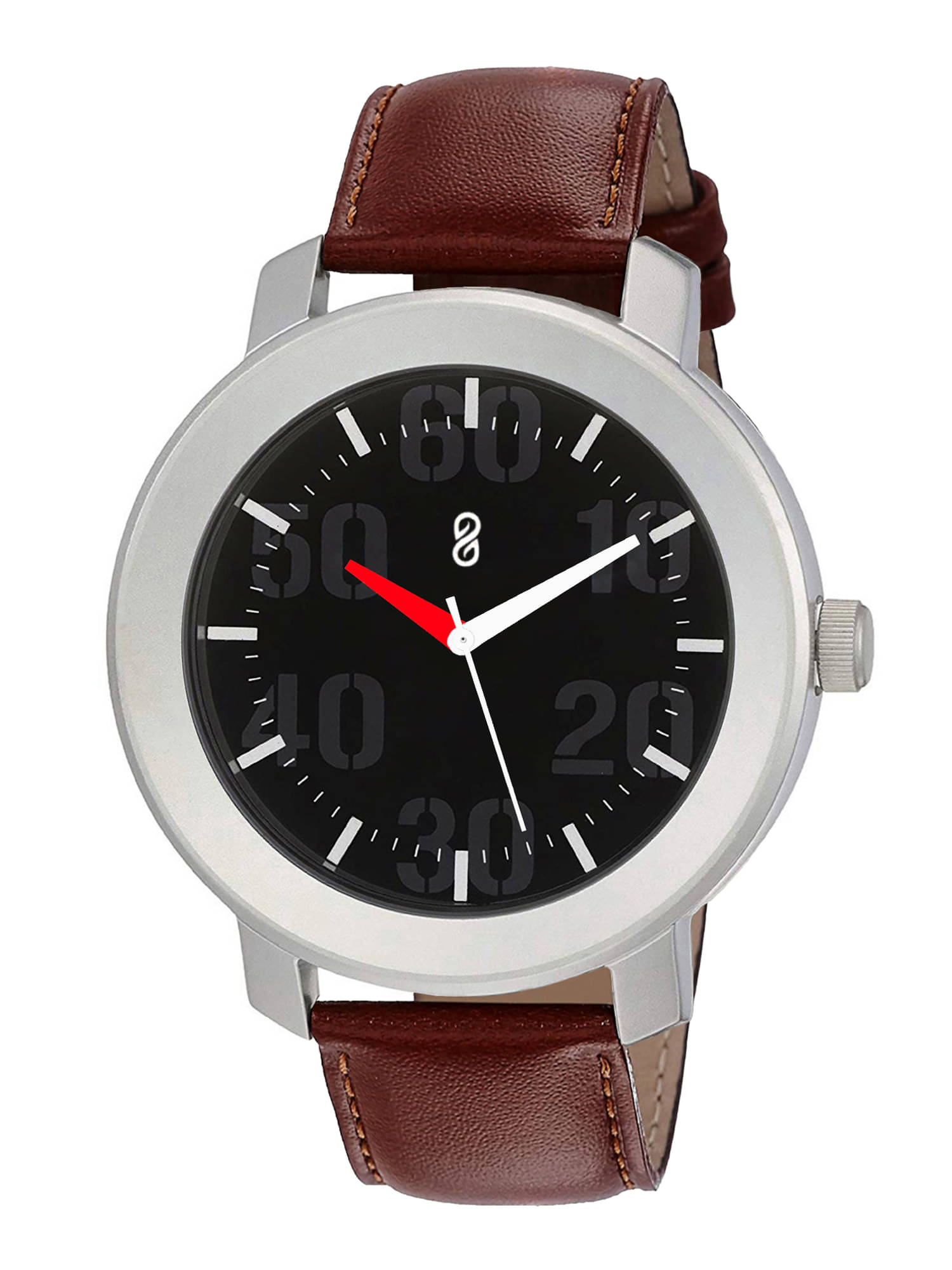     			DIGITRACK - Brown Leather Analog Men's Watch