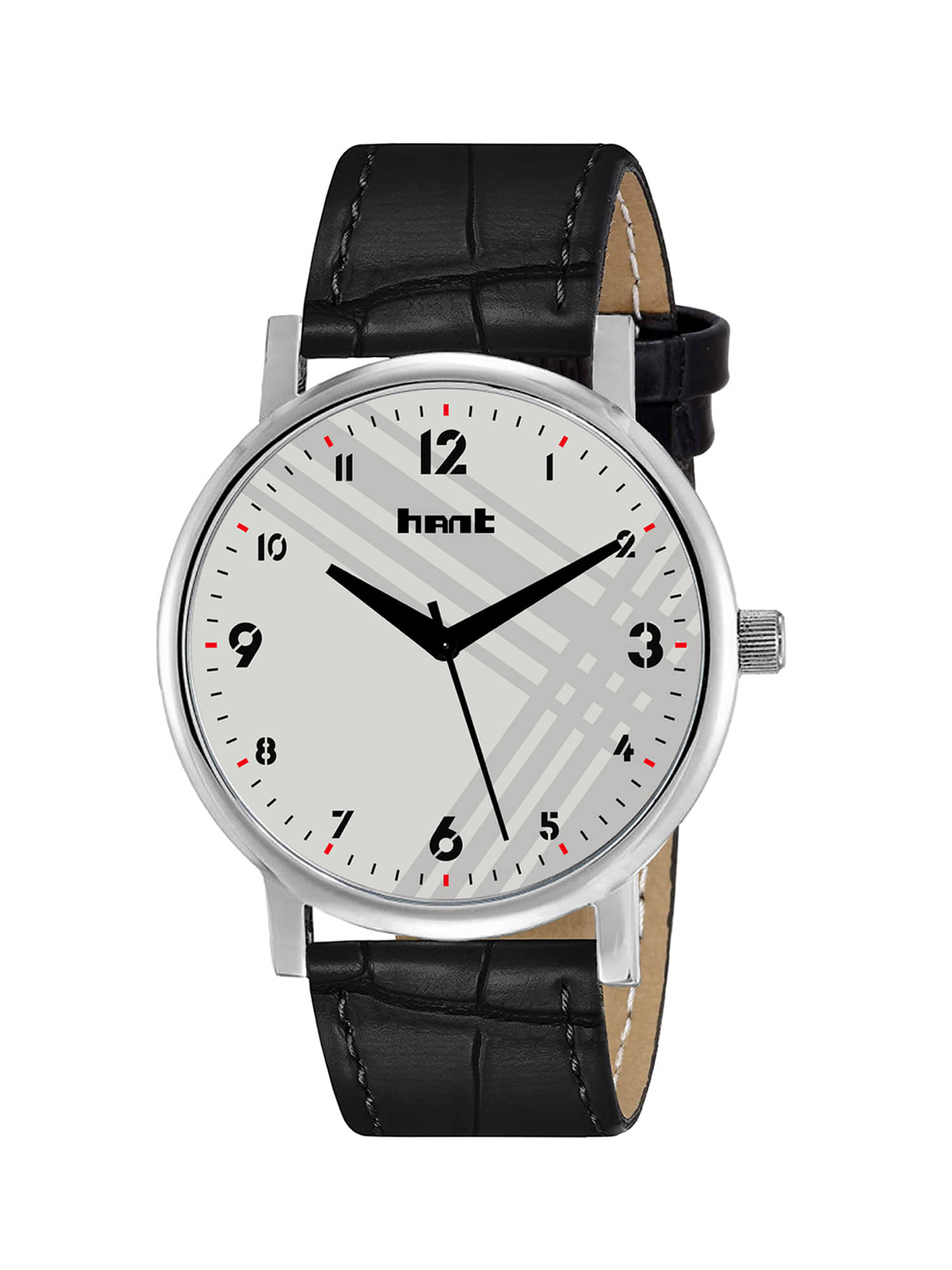 Hant - Black Leather Analog Men's Watch