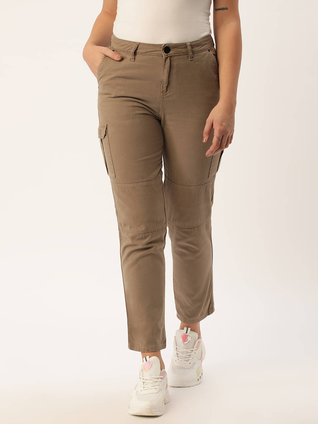     			Women Seneca Rock Slim Fit Solid Cargo Trousers