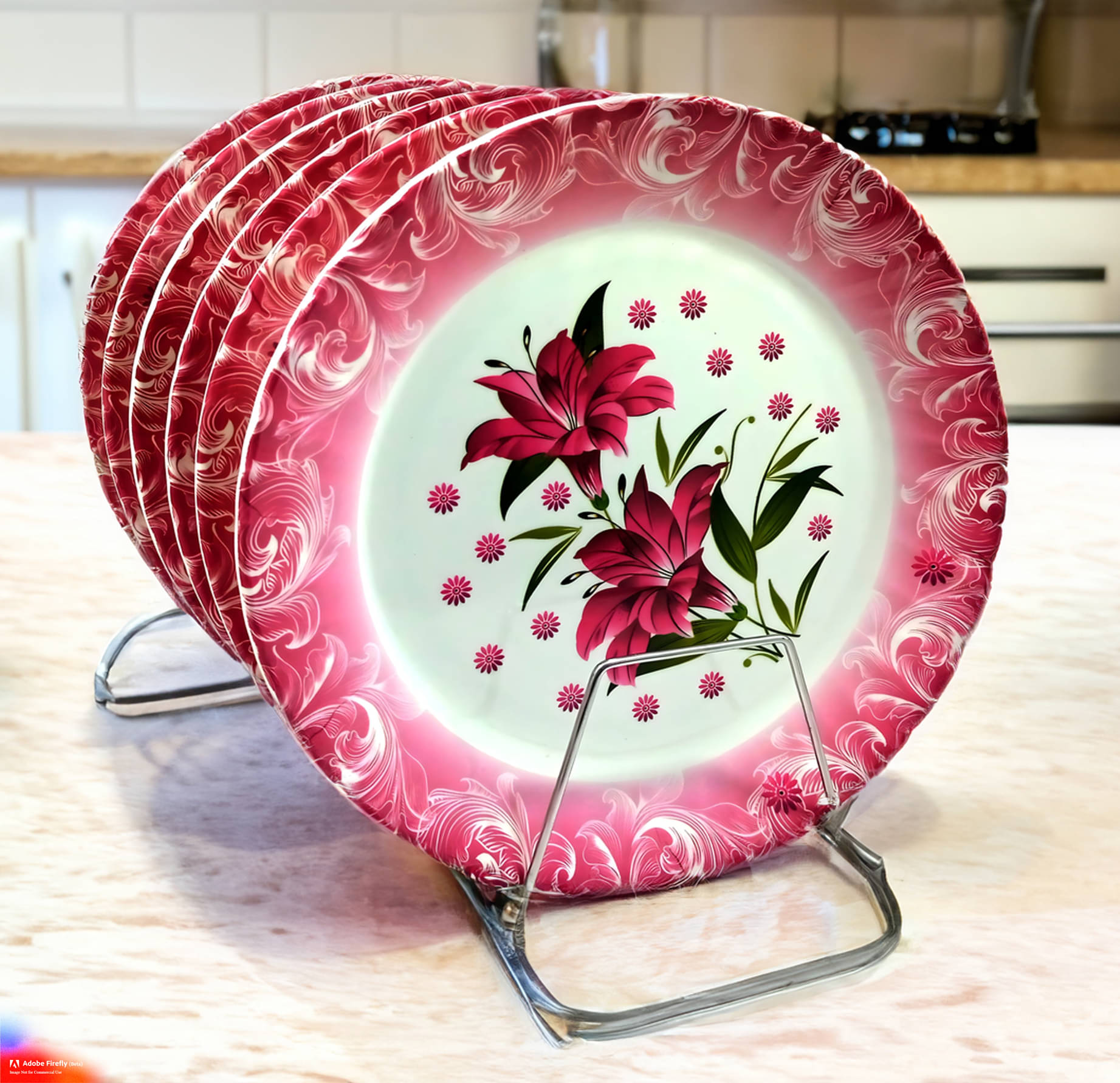 Inpro 6 Pcs Melamine Multi Color Full Plate Inpro 6 Pcs Melamine Multi Color Full Plate