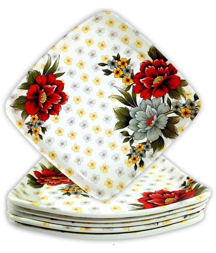 Inpro 6 Pcs Melamine Multi Color Half Plate