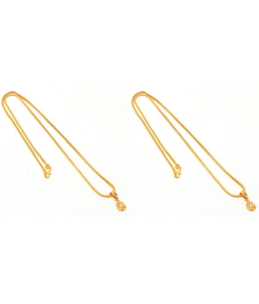 Jewar Mandi - Gold Religious Pendant With Chain ( Pack of 2 ) - Jewellery Sets | Buy online on ZillyBuy