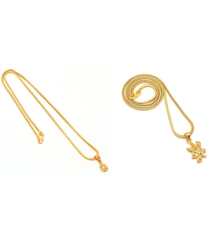 Jewar Mandi - Yellow Religious Pendant With Chain ( Pack of 2 ) - Jewellery Sets | Buy online on ZillyBuy