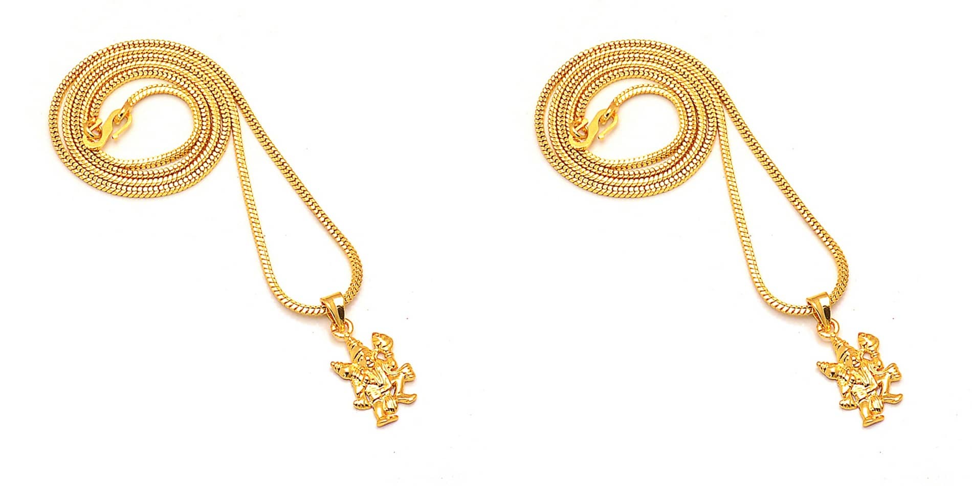 Jewar Mandi - Gold Religious Pendant With Chain ( Pack of 2 ) - Jewellery Sets | Buy online on ZillyBuy