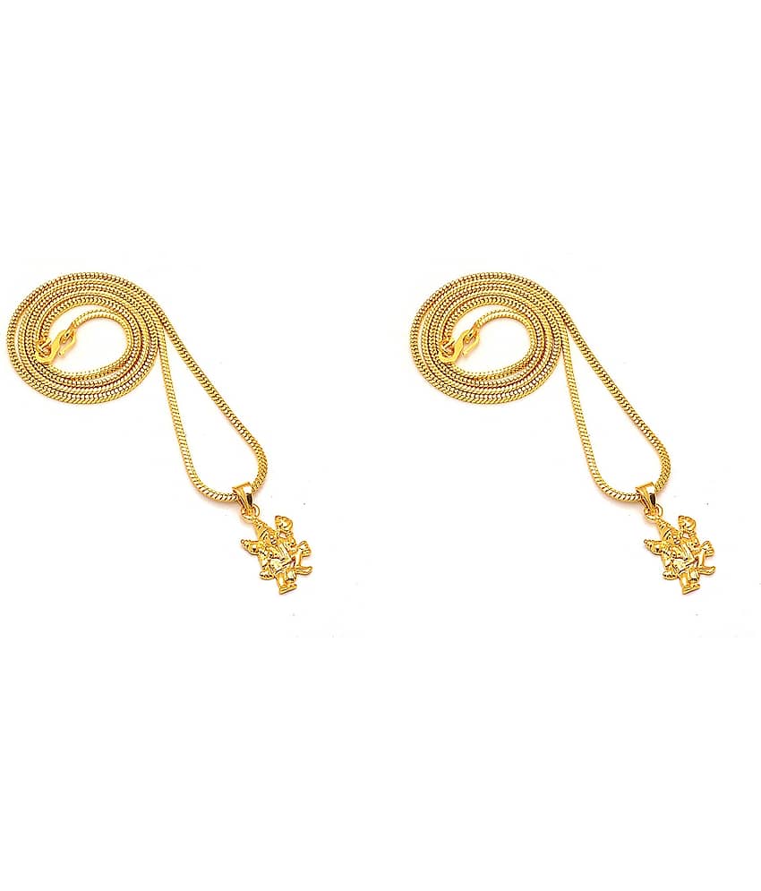 Jewar Mandi - Gold Religious Pendant With Chain ( Pack of 2 ) - Jewellery Sets | Buy online on ZillyBuy